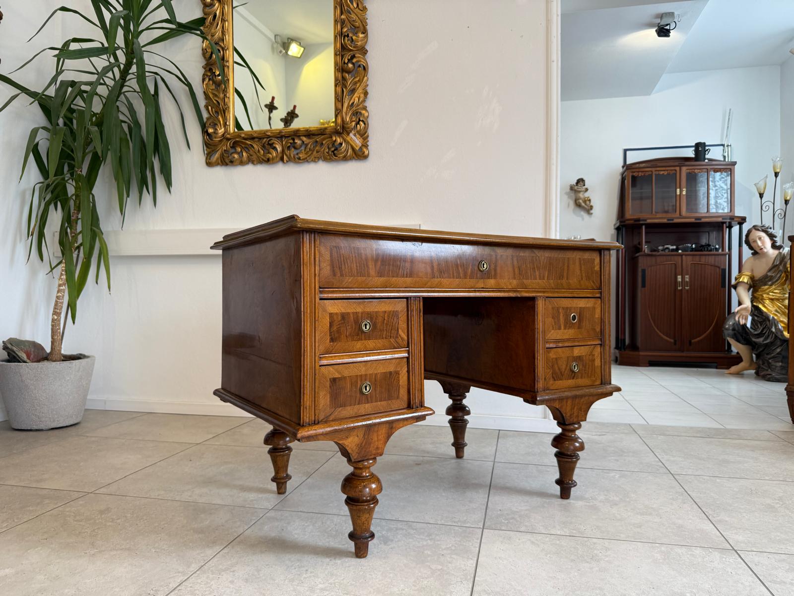 Sale Originaler Gründerzeit Schreibtisch Sekretär Nussholz G1857-1