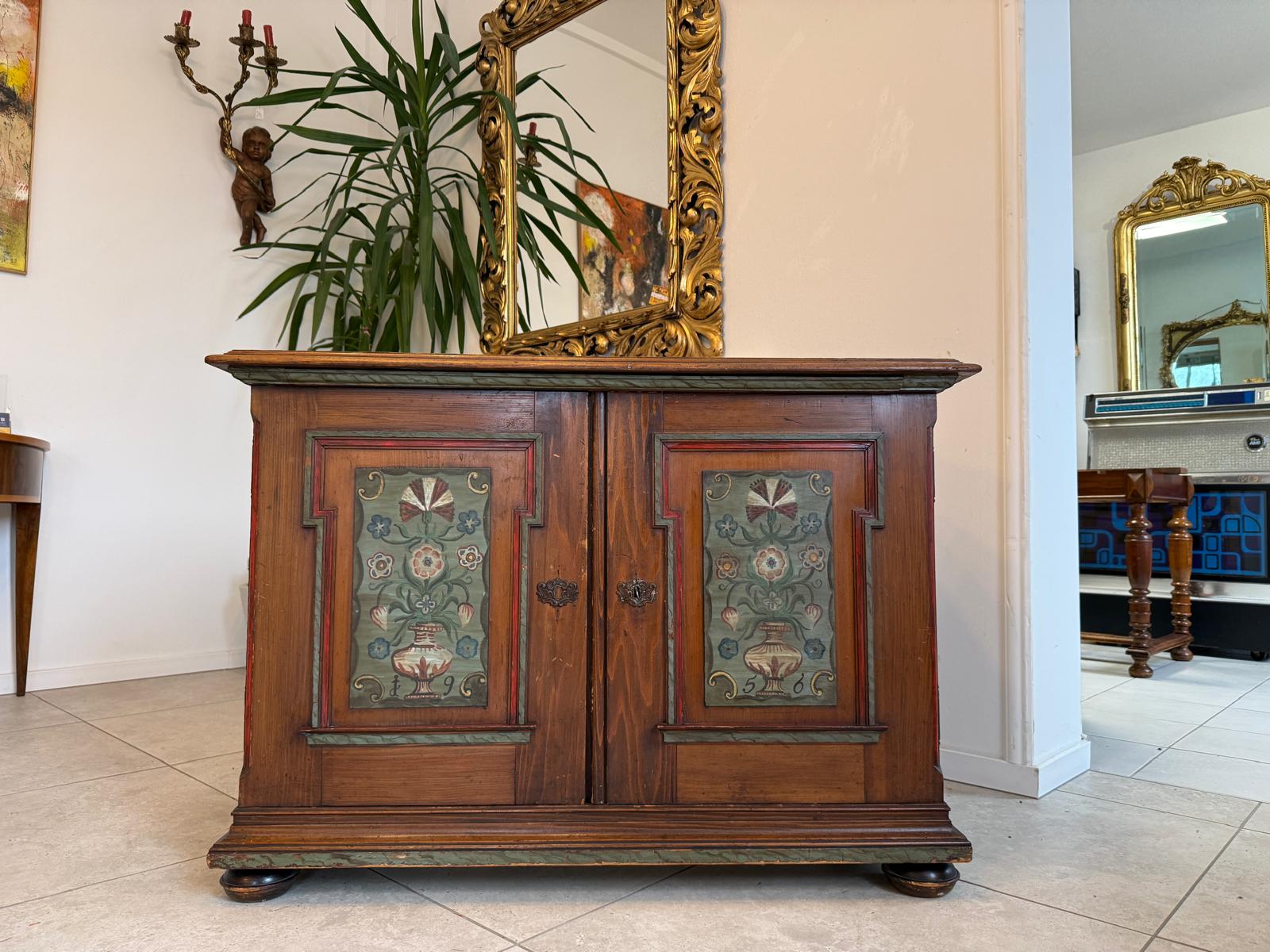 Handbemalte Anrichte Landmöbel Bauernmöbel D1059