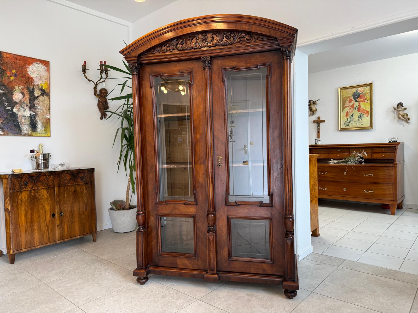 SALE Gründerzeit Vitrine Bücherschrank Sammlervitrine Antiquität G1905
