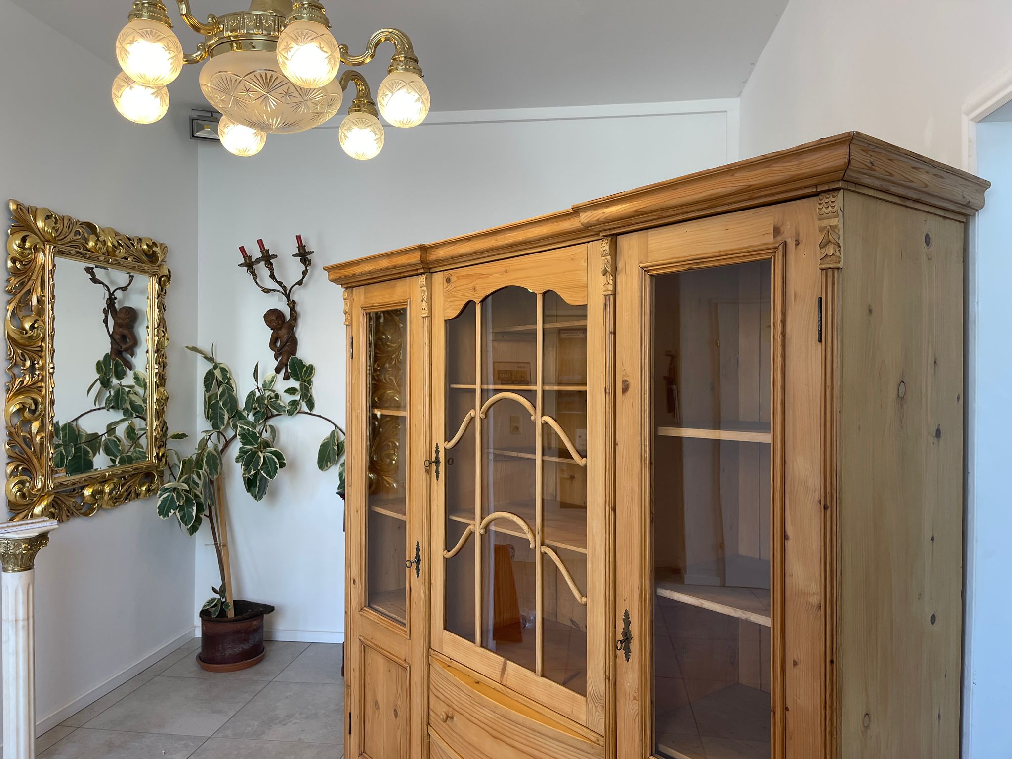 c12dbdcf-ad89-4161-a1b7-98325e97f4a4 Originale Gründerzeit Vitrine Bücherschrank A4981