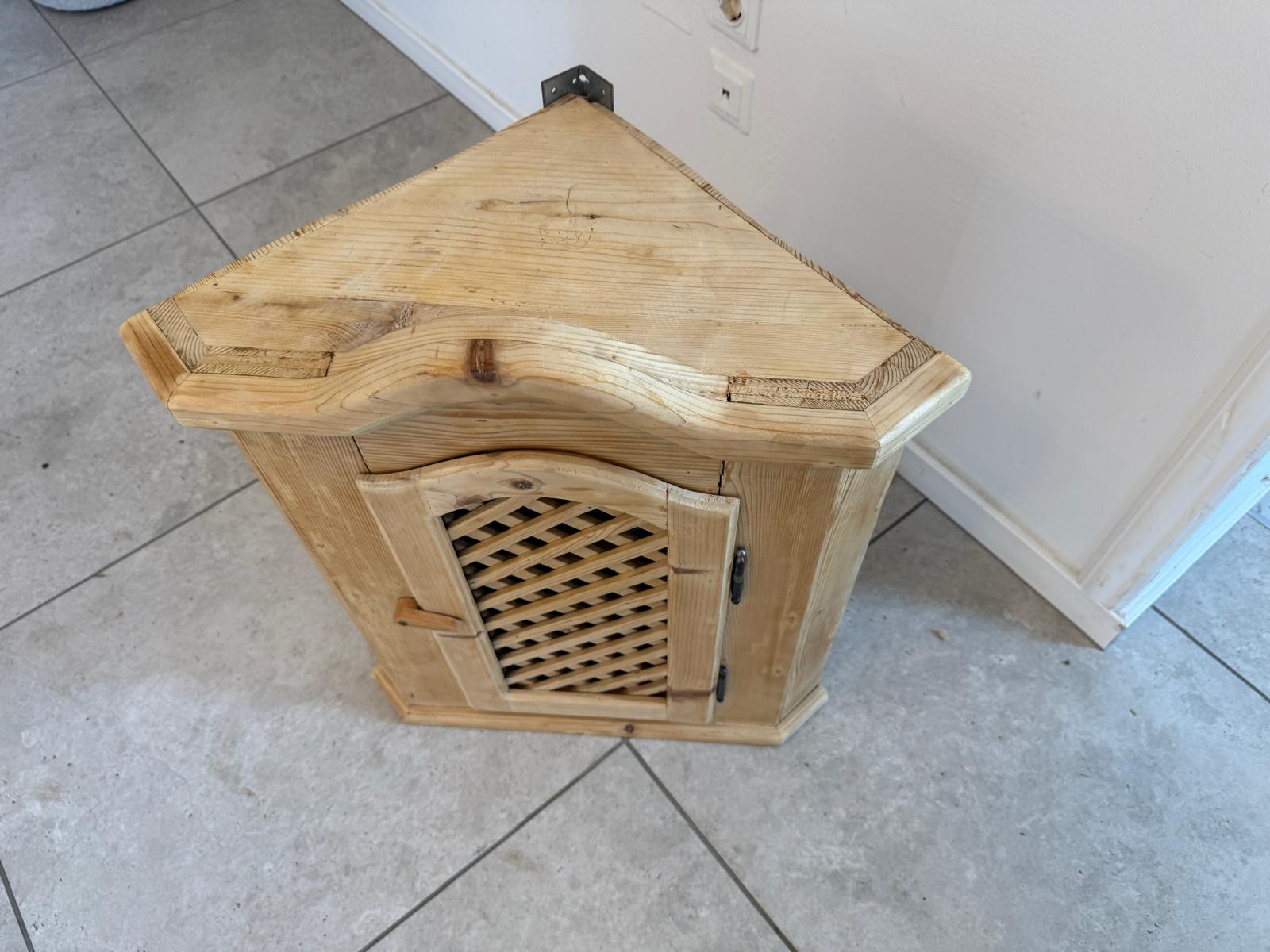Bäuerliches Eckkasterl Bauernkasterl Eckregal Biedermeier Möbel G1044-1
