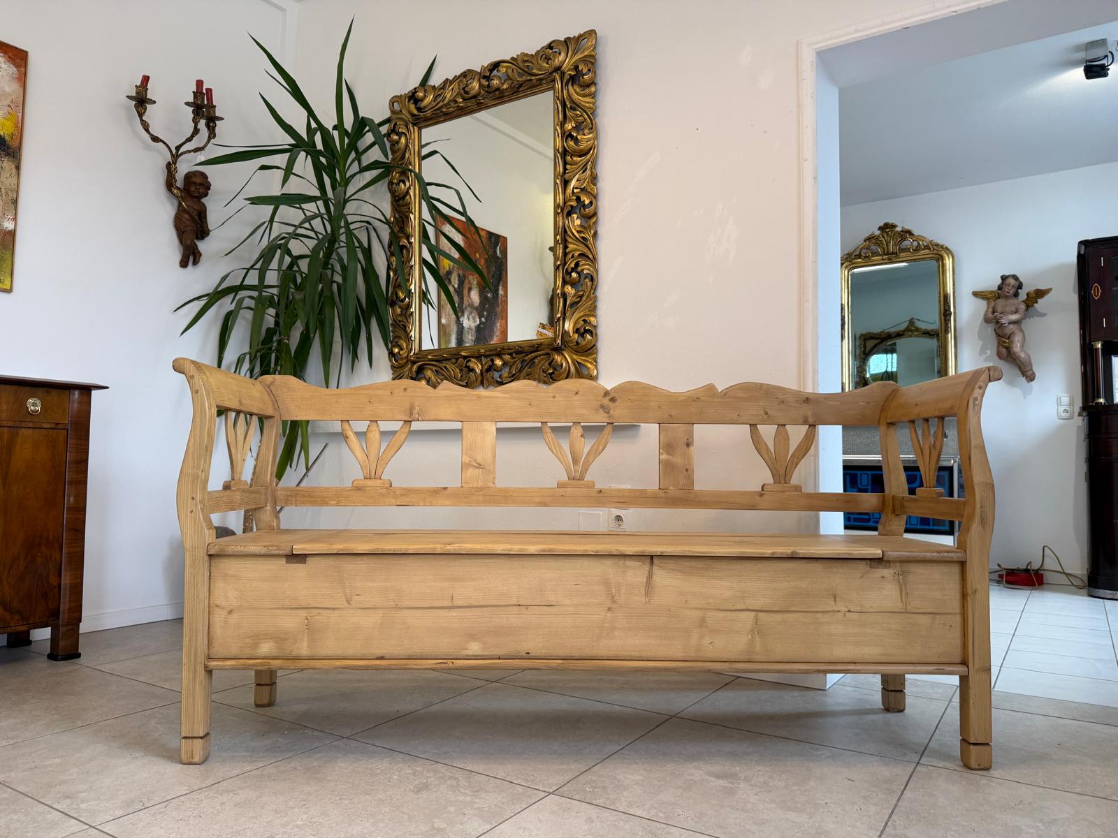 Antike Truhenbank Küchenbank Bauernmöbel Bauernmöbel D2314