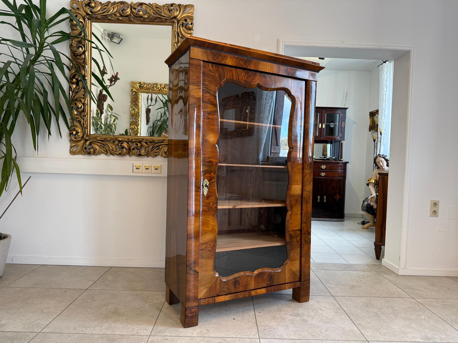 Antike Antiquität Spät Biedermeier Vitrine Bücherschrank Antiquität D1189
