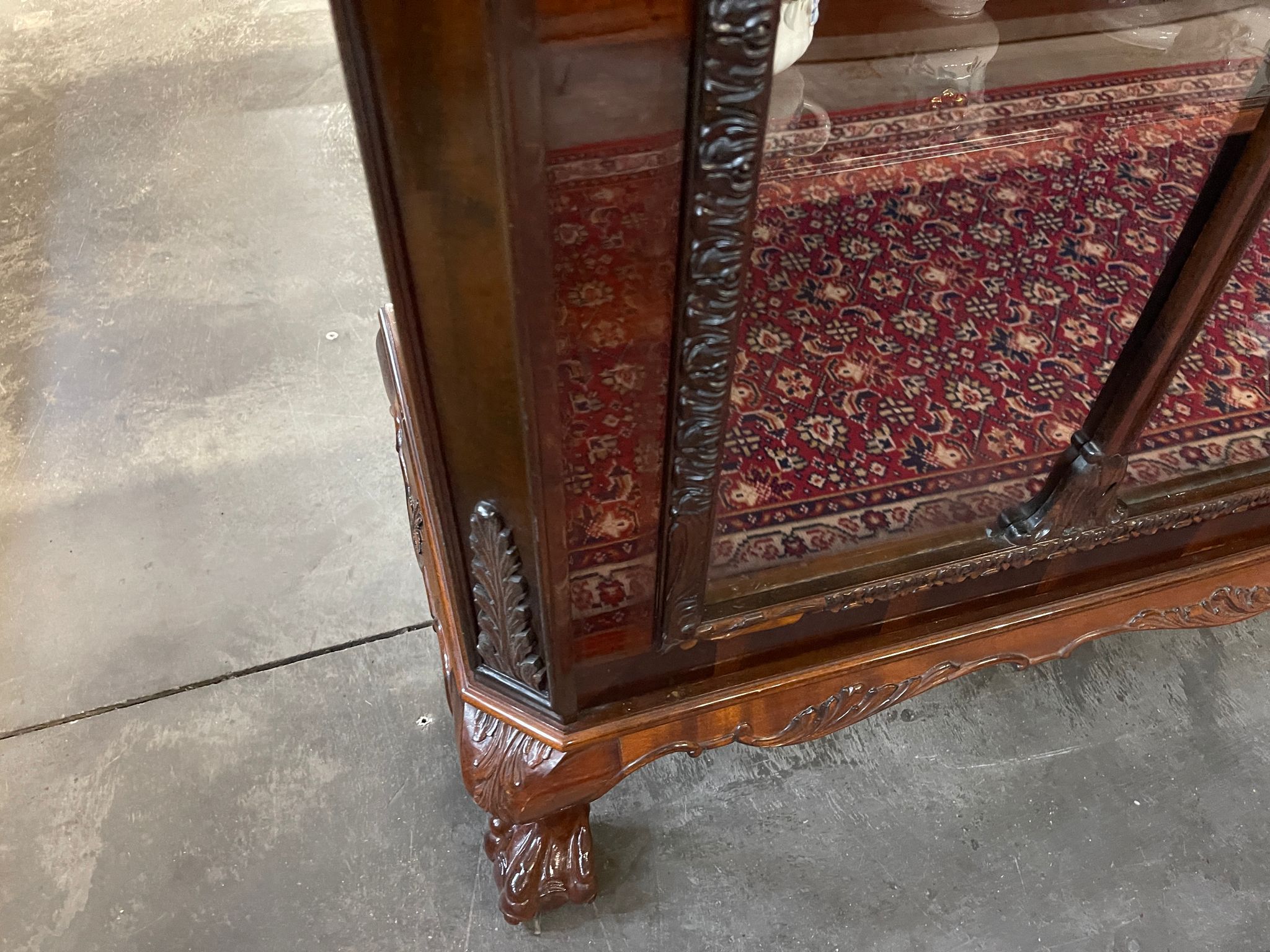 Bücherschrank Barock Barockstil Vitrine Glasschrank Wohnzimmerschrank A5150