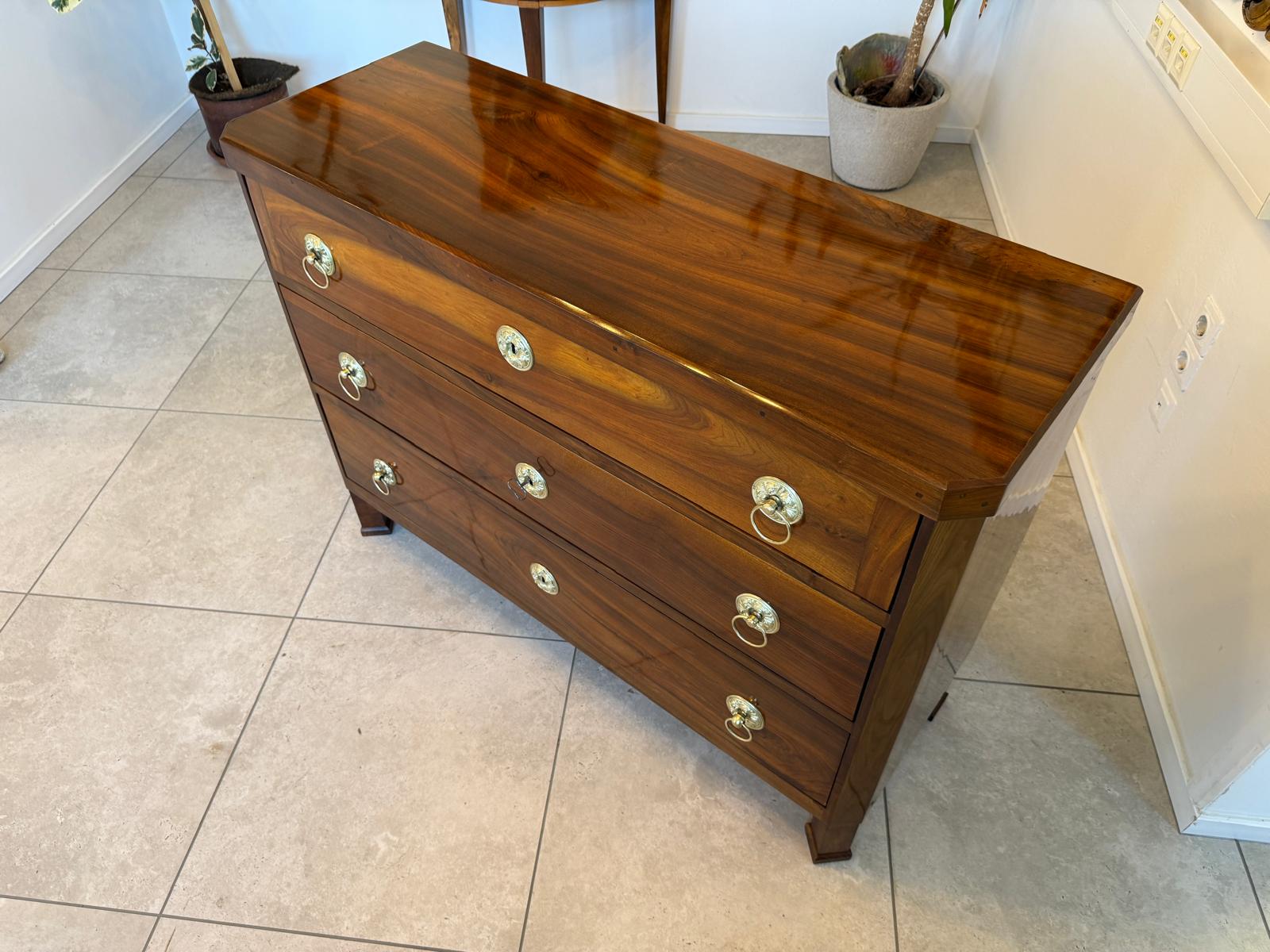 SALE Restaurierte Biedermeier Schreibkommode Nussholz Antiquität Antikmöbel G2158