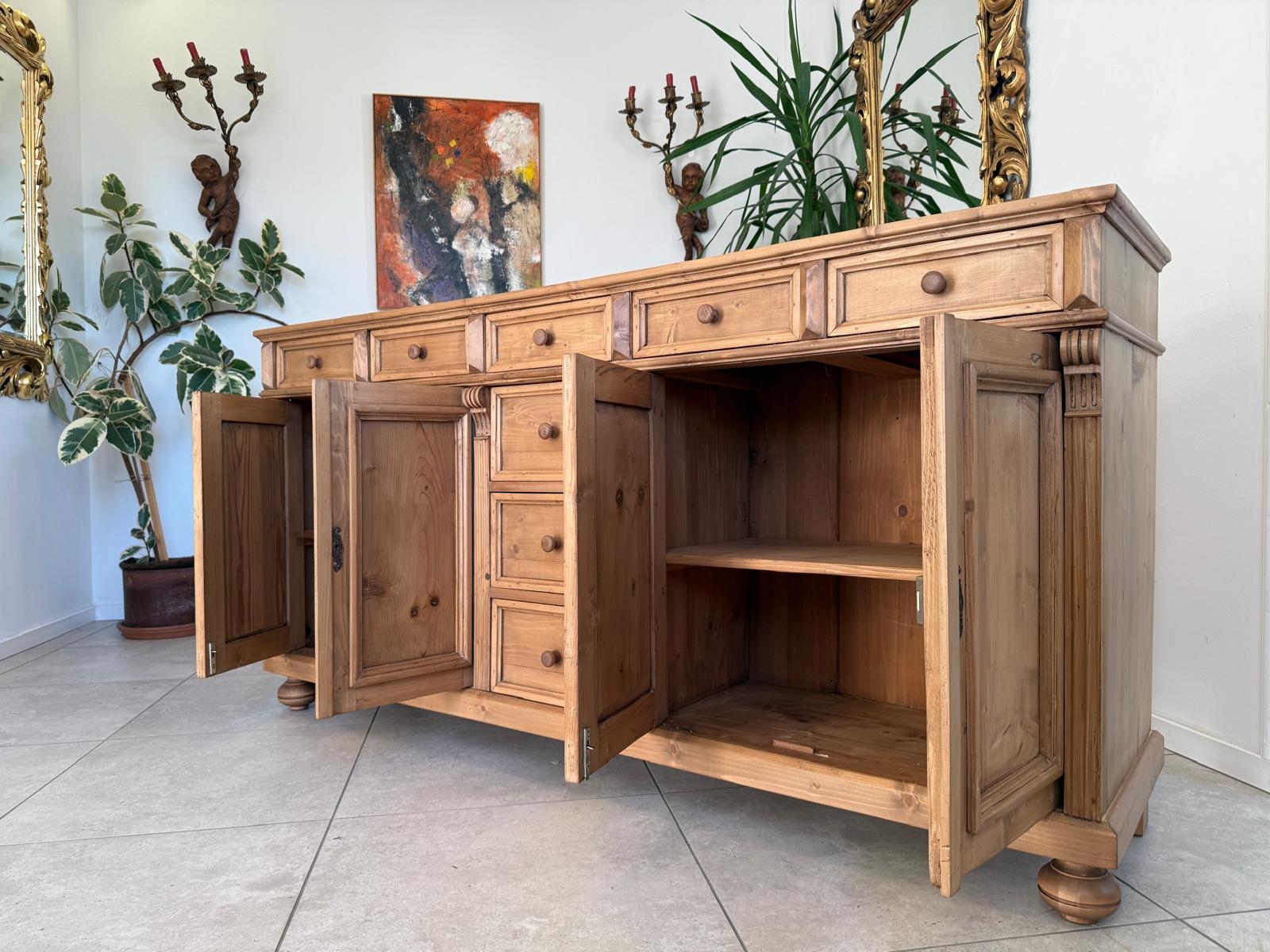 Massiver Apothekenschrank 8 Ladenkommode Ladenschrank G2291