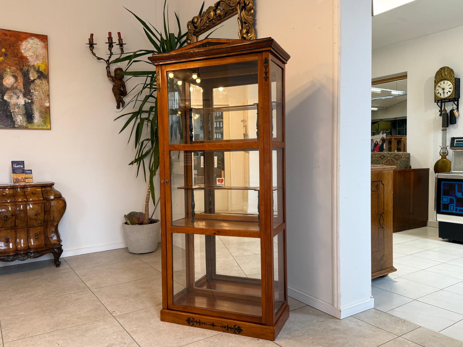 Antiquität Biedermeier Vitrine Bücherschrank Antiquität D1150