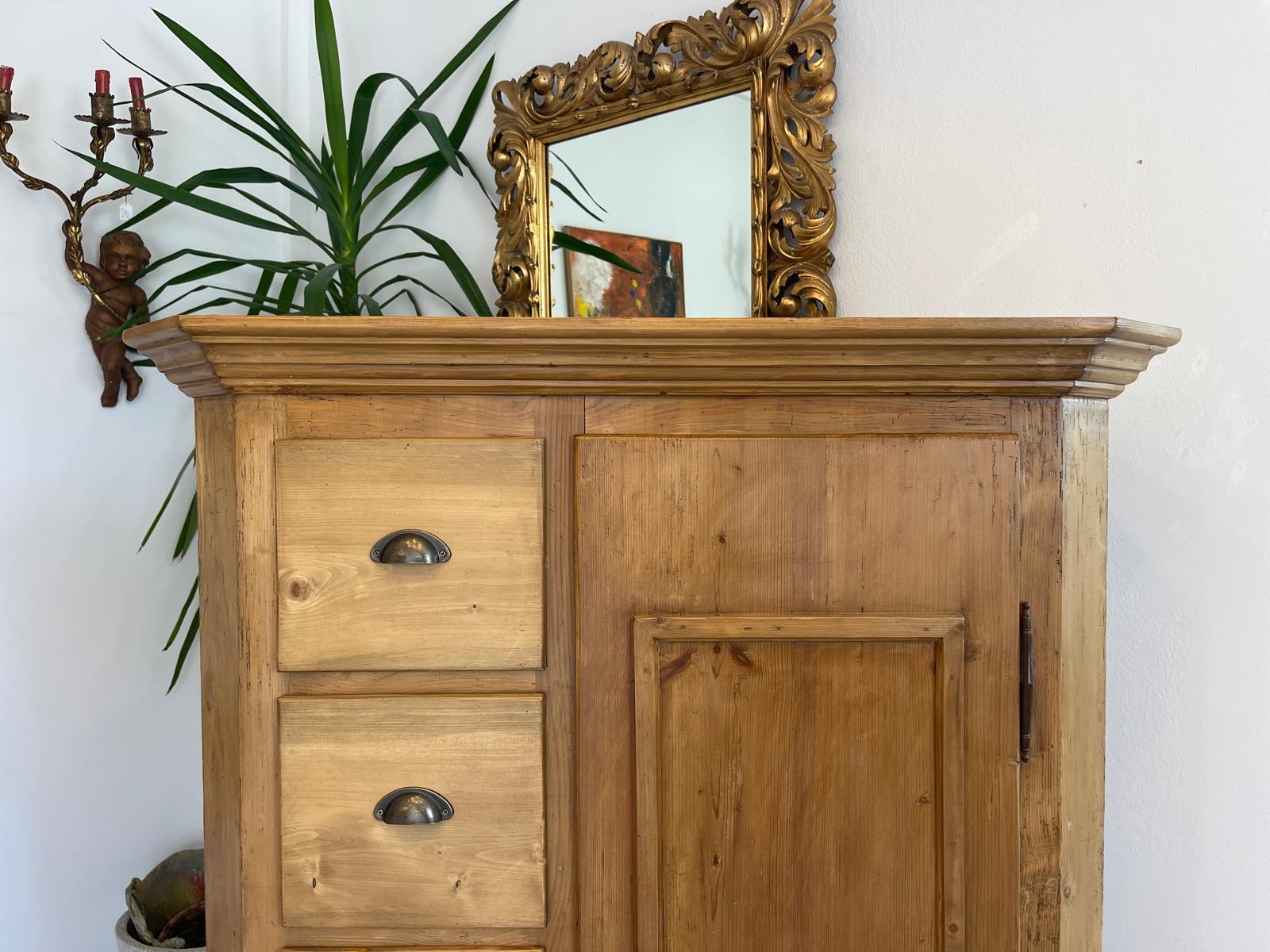 Uriger Biedermeier Brotschrank Almerschrank Vorratskasten Bauernkasten G1650