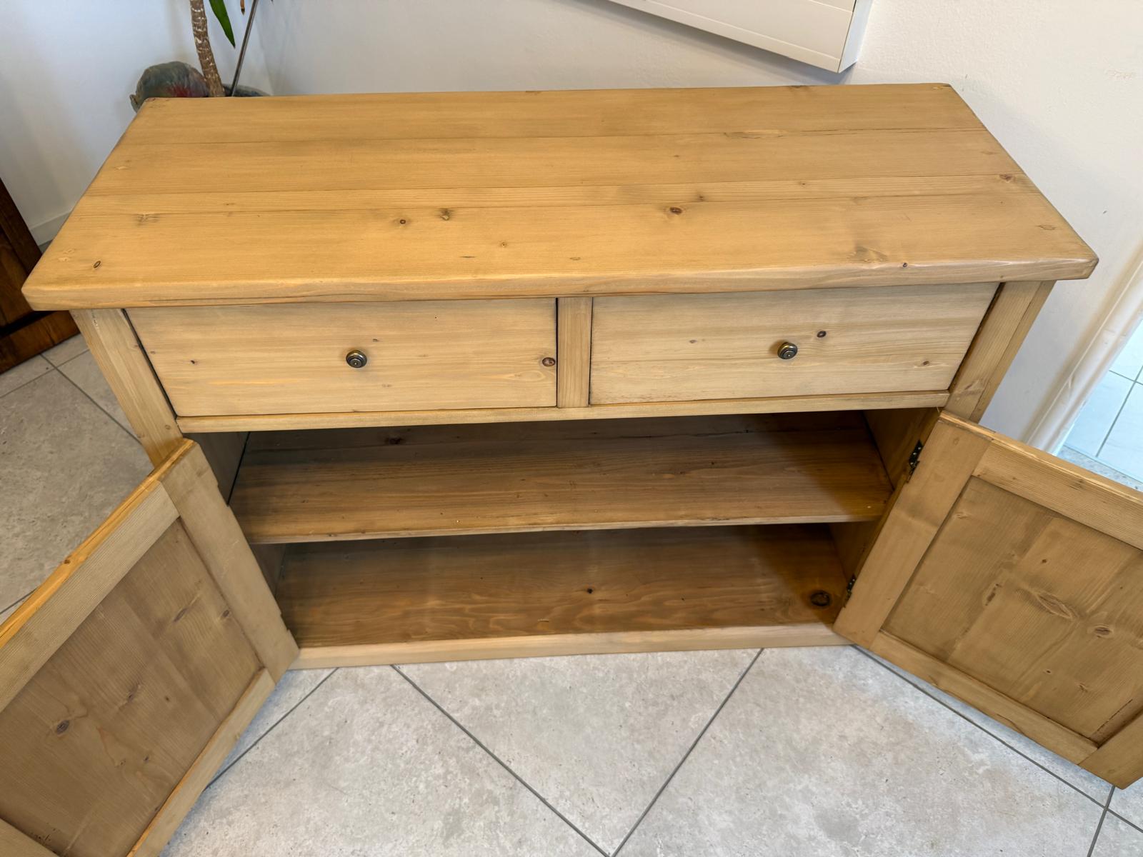 Bäuerliche Anrichte Laden Kommode Laden Kasterl Antik Weichholz D1126