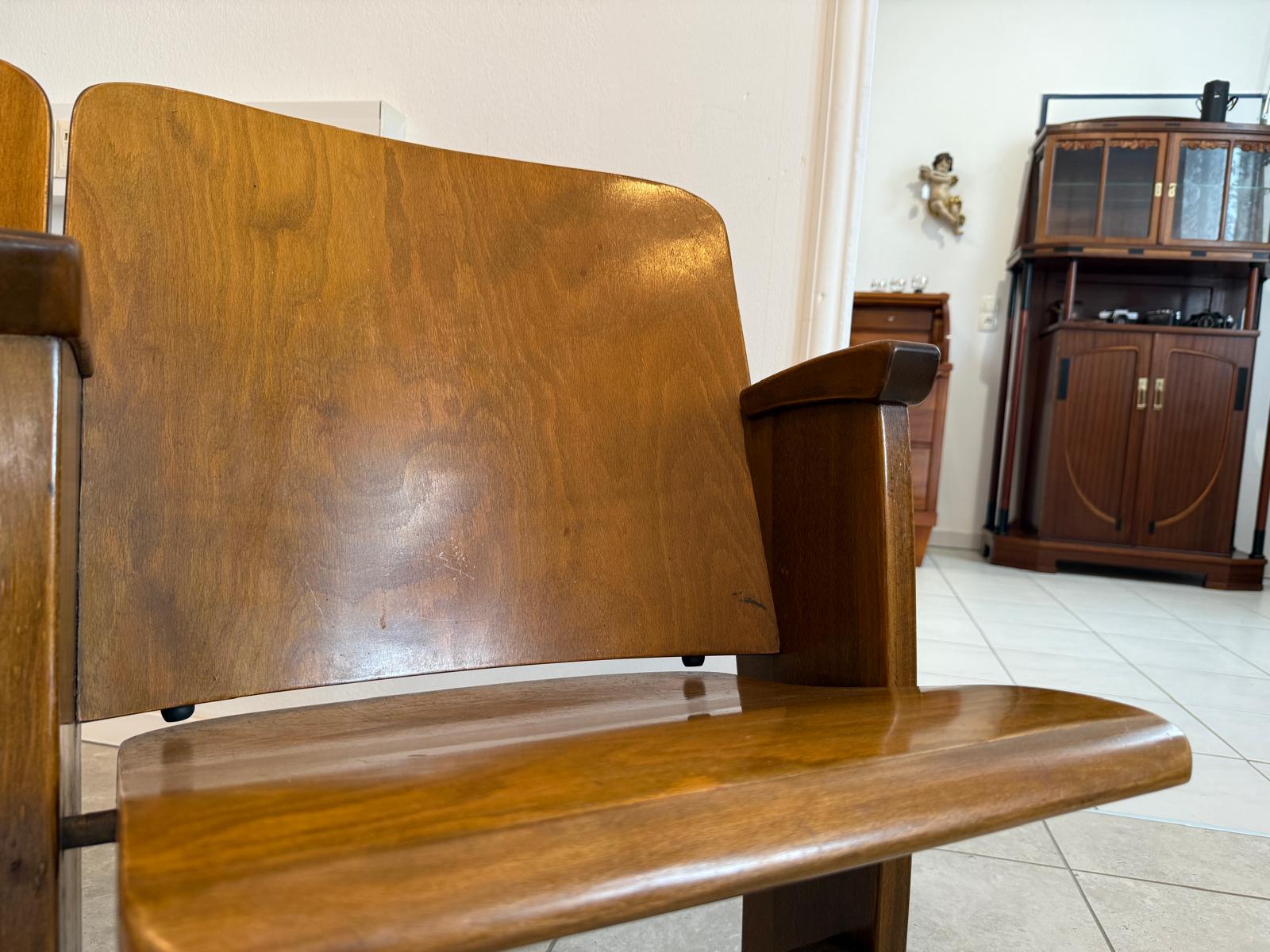 Original Wiener Kinosessel 2er Sitz Klappstuhl Stuhl Nostalgie G1727