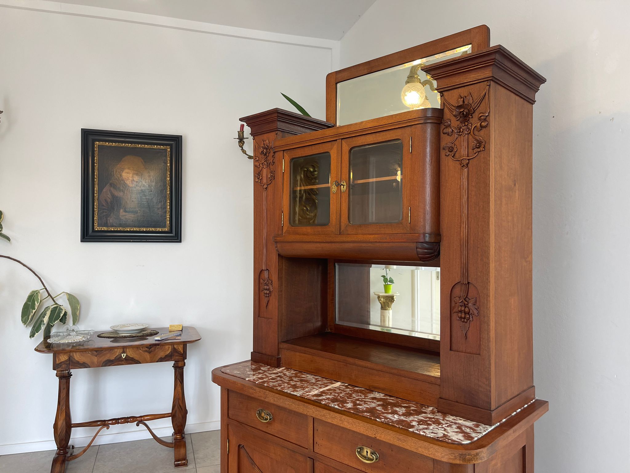 Originale Jugendstil Kredenz Bücherschrank Rudolf Baumgartner G1627