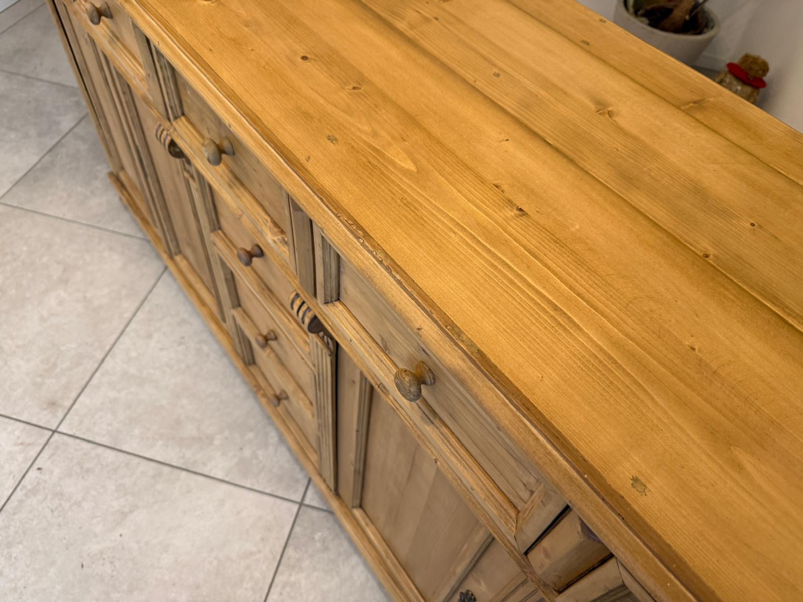 Massiver Apothekenschrank 8 Ladenkommode Ladenschrank Weichholz G2362