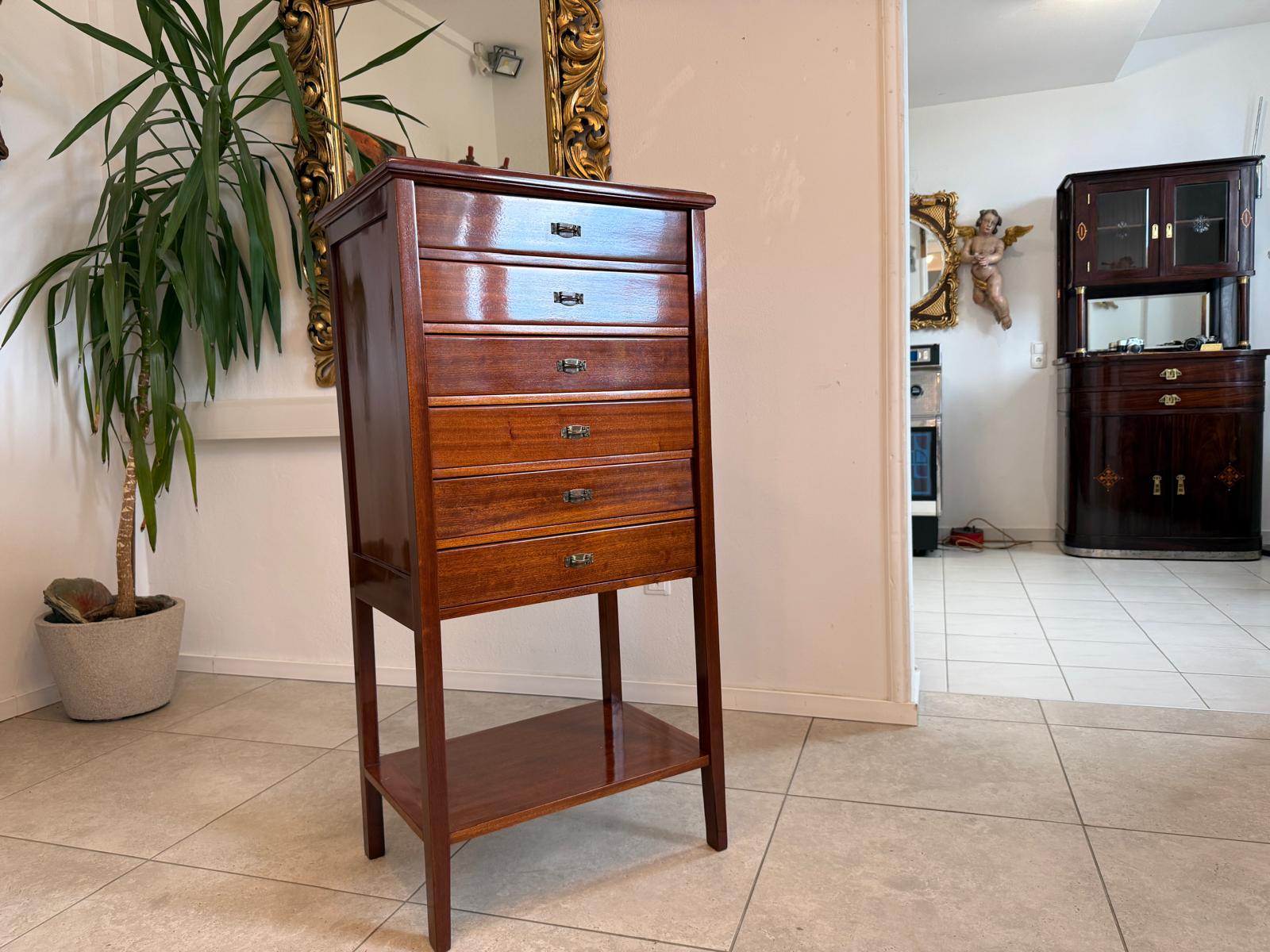 Jugendstil Aktenschrank Büroschrank restauriert Eichenholz D2476