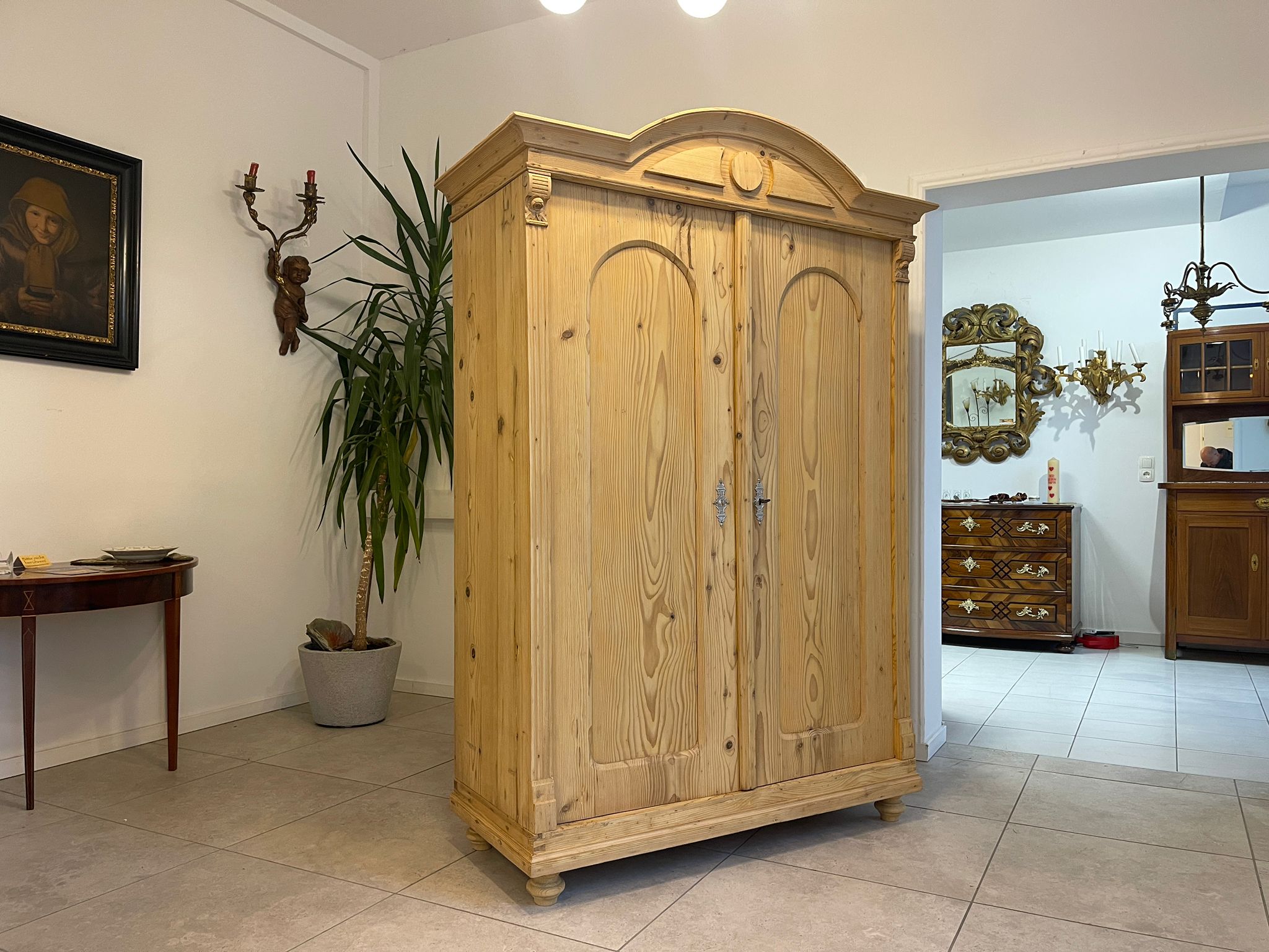 f025b46a-24b2-4590-8616-f743d7e9dc33 Steirischer Bauernschrank Gründerzeit Antik Naturholz Restauriert A5115