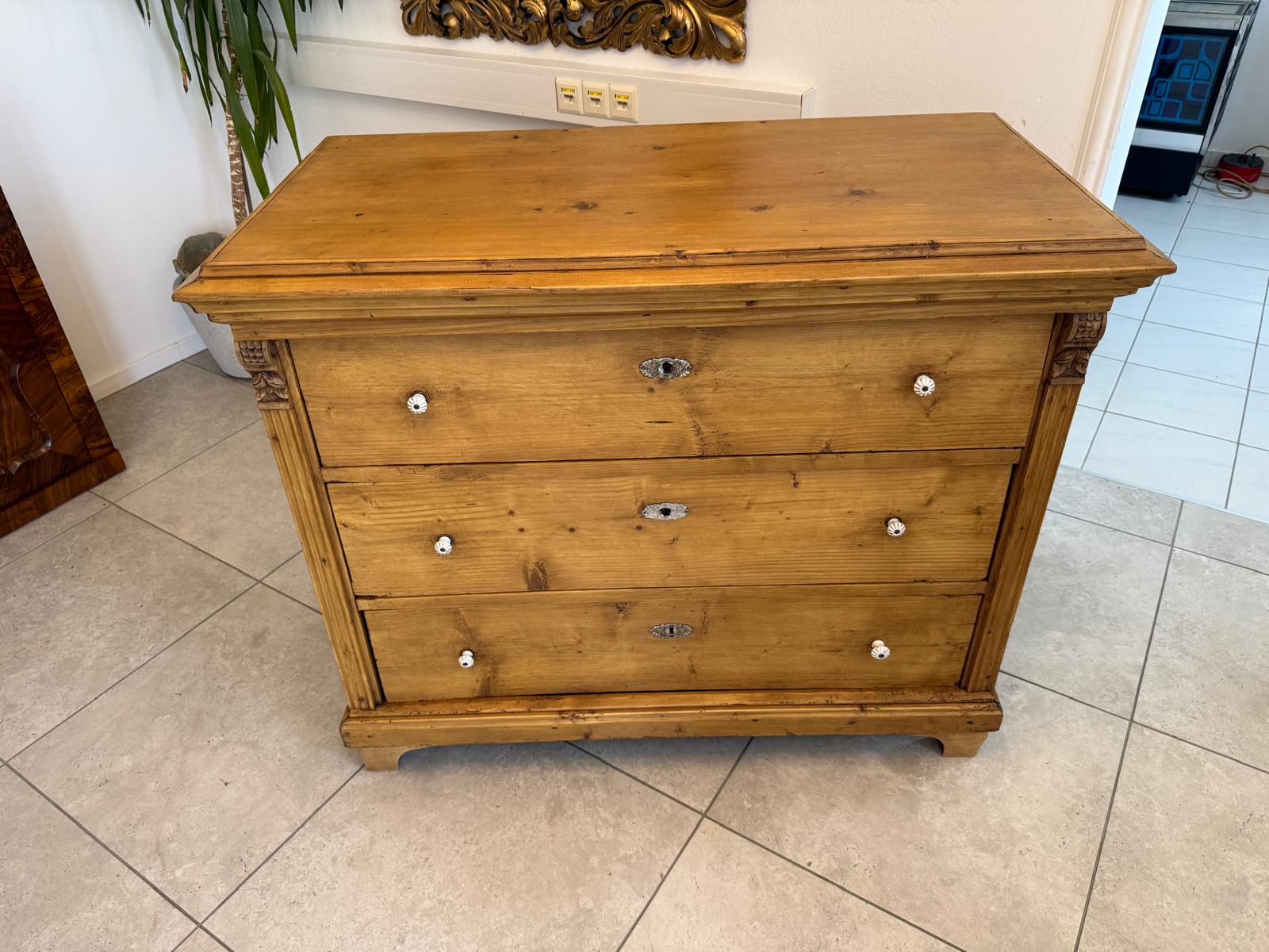 Restaurierte Biedermeier Kommode 3 Ladenkommode Antik ifantik D2485