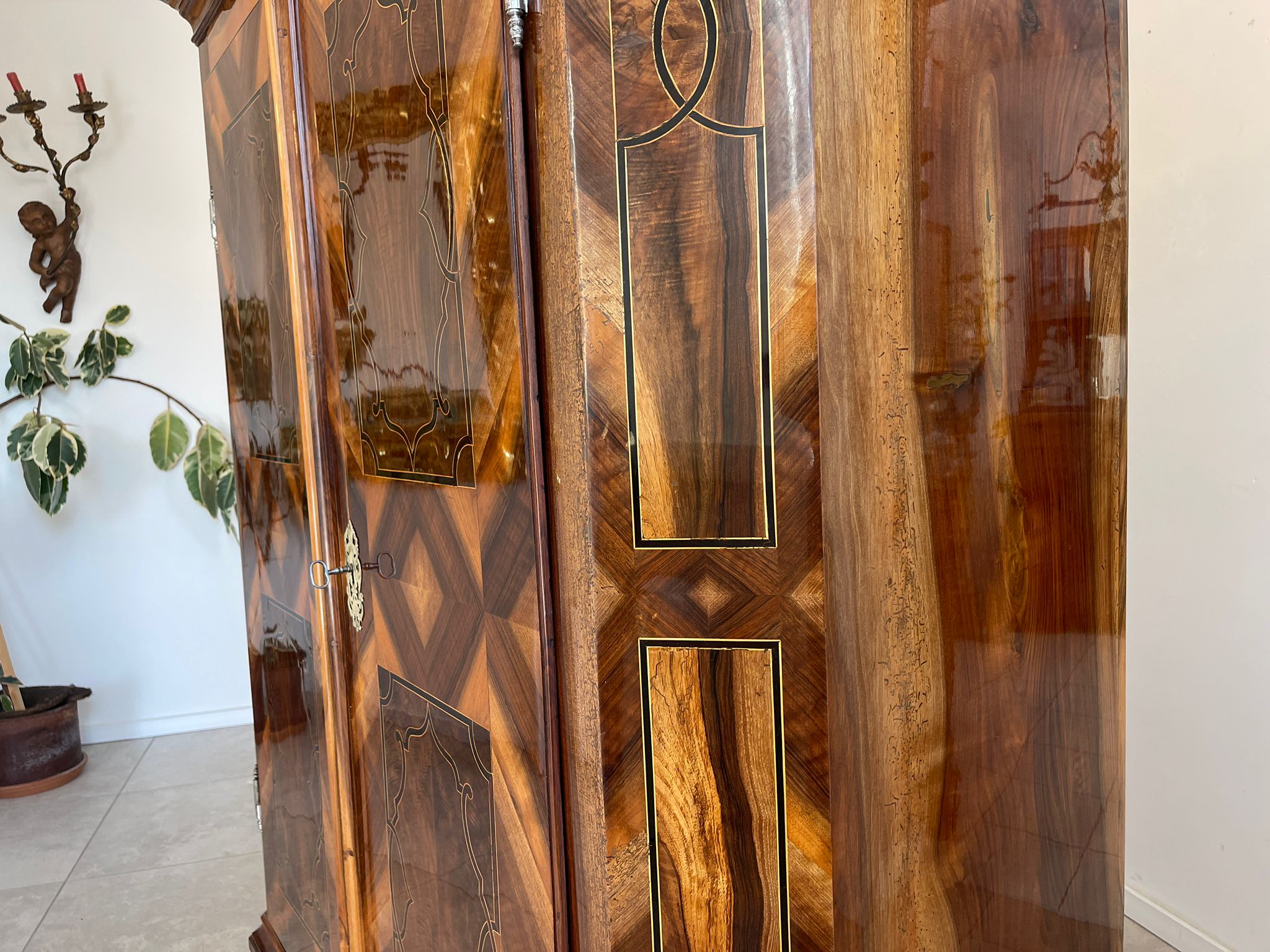 SALE Restauriert Barocker Hallenschrank Barockschrank Museumsexemplar Antiquität G1138