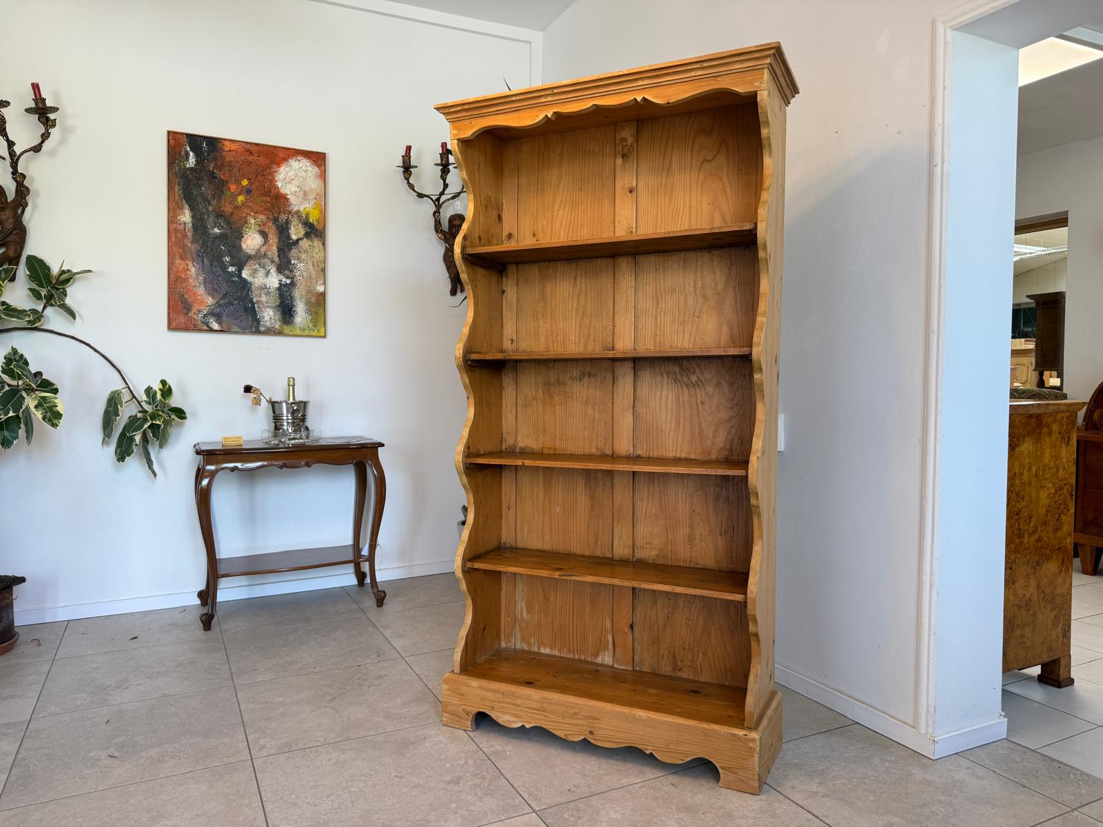 Altes Bauernregal Bücherregal Stellage Bauernschrank Naturholzmöbel G1830