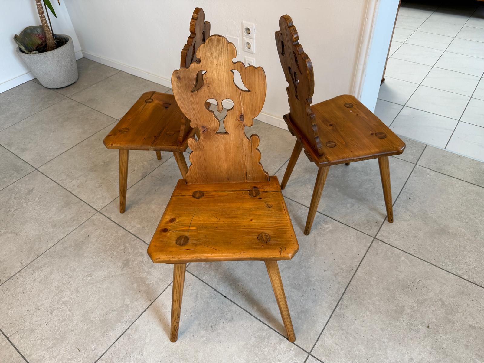Originale alte 3 bauernsessel Stuhl Sessel Bauernsessel Sessel G1730