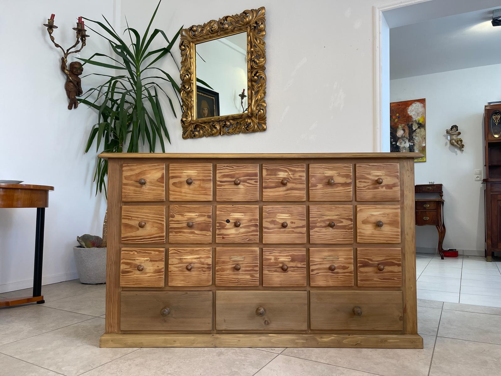 Alte uirge 10 Laden Ladenkommode Ladenschrank Apothekerschrank Bauernmöbel G1321