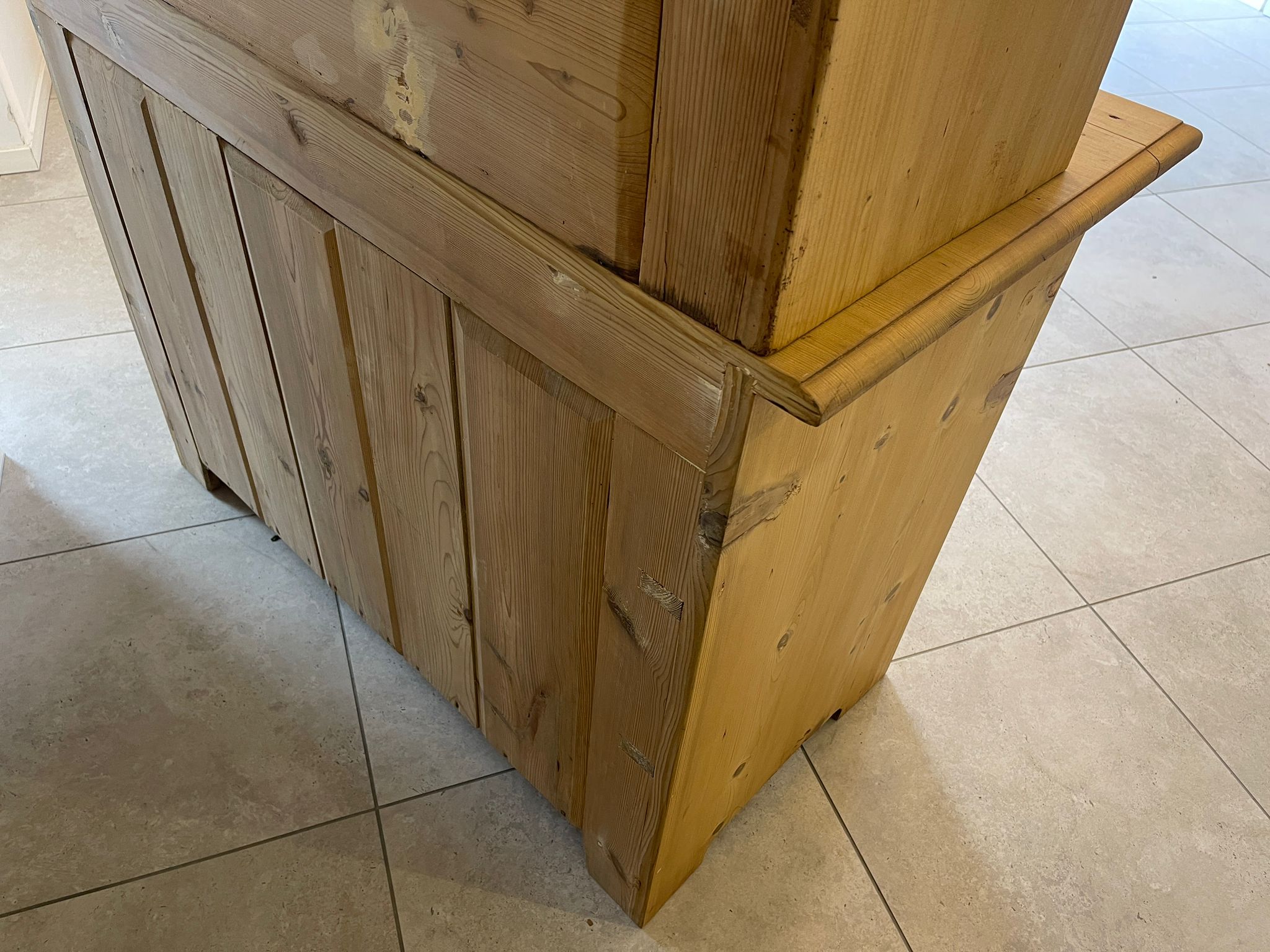 Aufsatzbuffet Küchenkredenz Bauernschrank Aufsatzkommode Naturholzschrank G1610