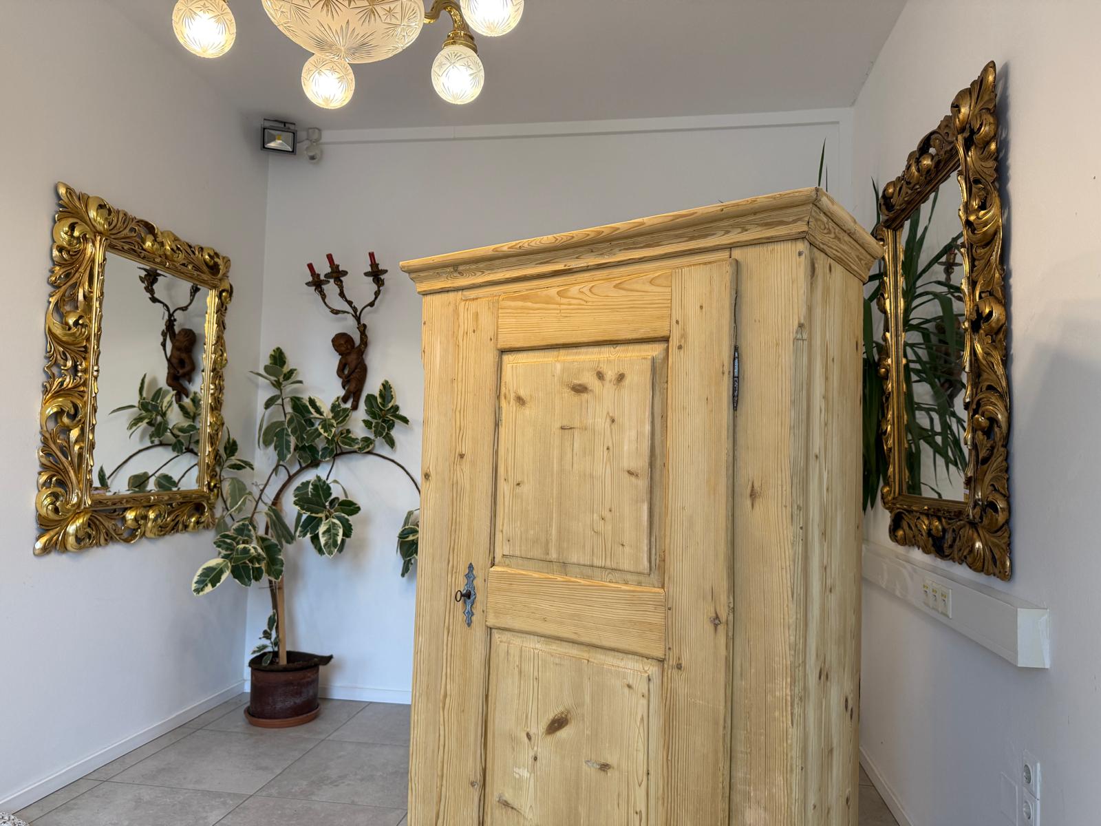 1 türiger Bauernschrank Naturholzschrank Weichholz Antik G2219