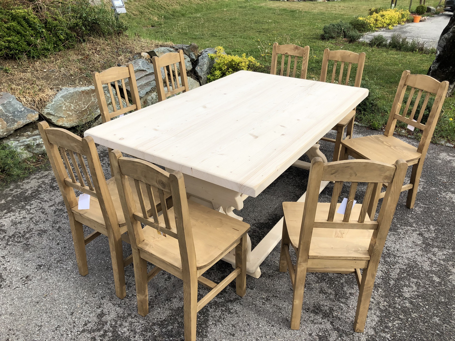 bauernmobel-bauernschrank-kasten_04 große Bauernsitzgruppe Ensemble Jogltisch Bauernstube Sessel Naturholz E1349