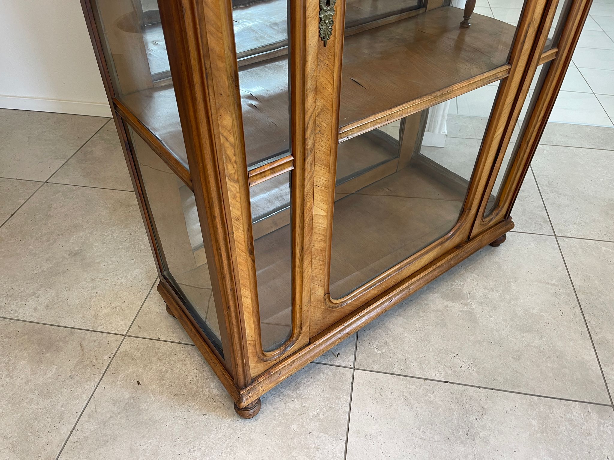 SALE Unrestaurierte Gründerzeit Vitrine Bücherschrank Sammlervitrine Antiquität G1230