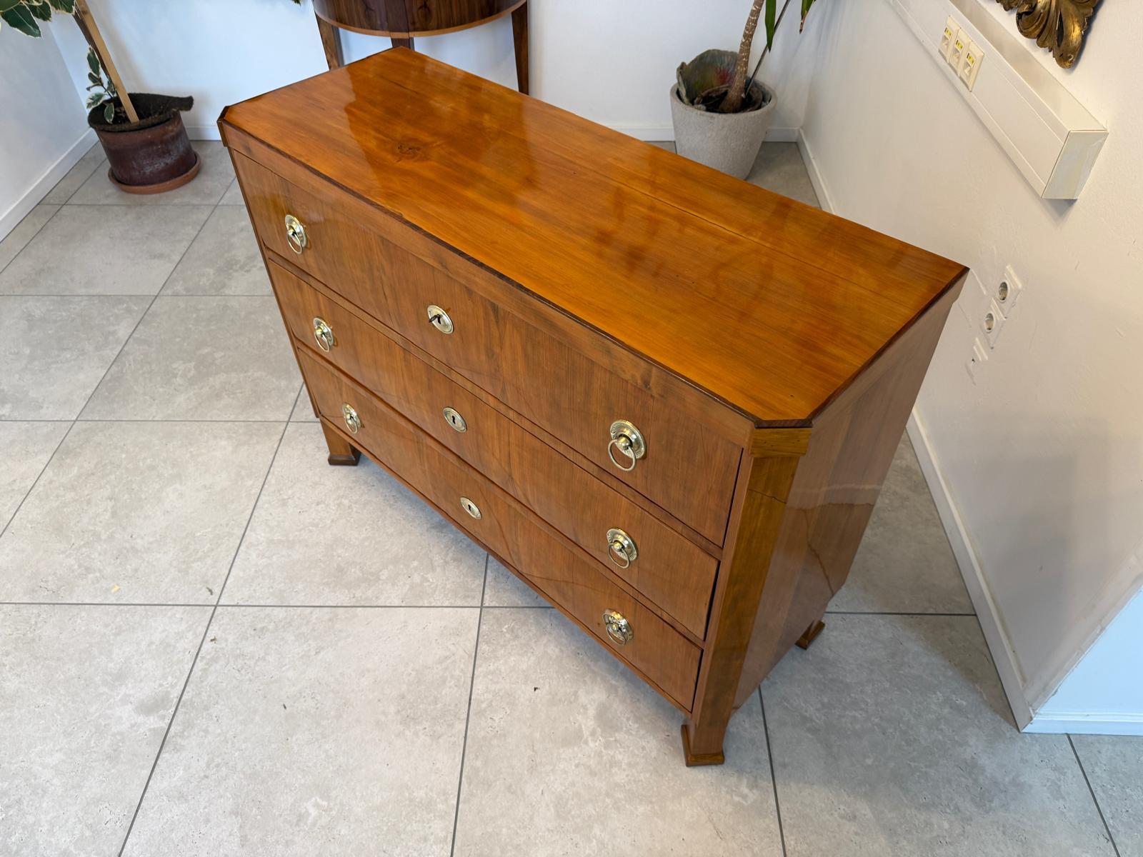 Restaurierte Biedermeier Kommode 3 Ladenkommode Nussholz Antiquität G2241