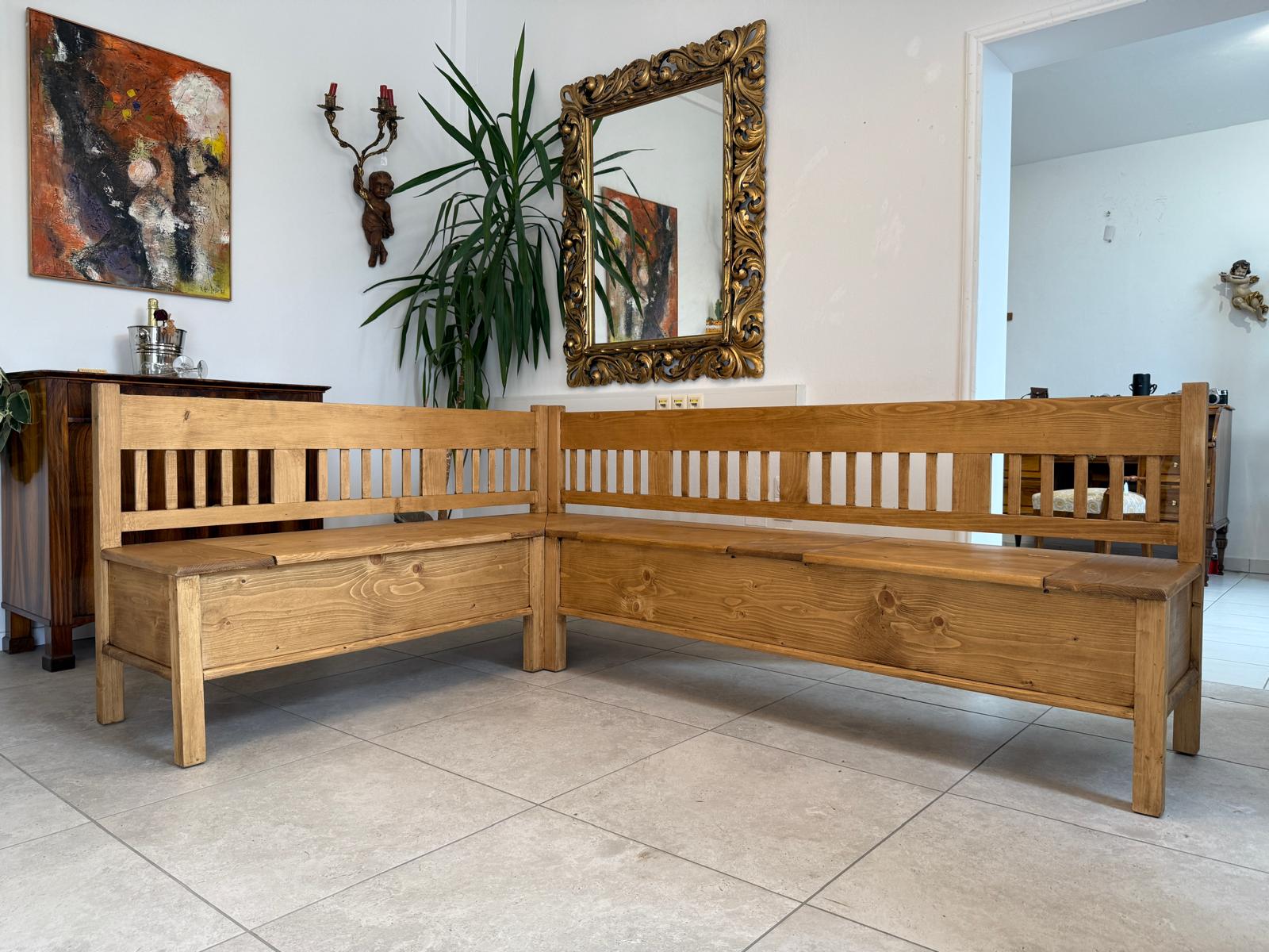 Bauernstube Eckbankgruppe Bauernstube mit Truhenfunktion Naturholz G2140