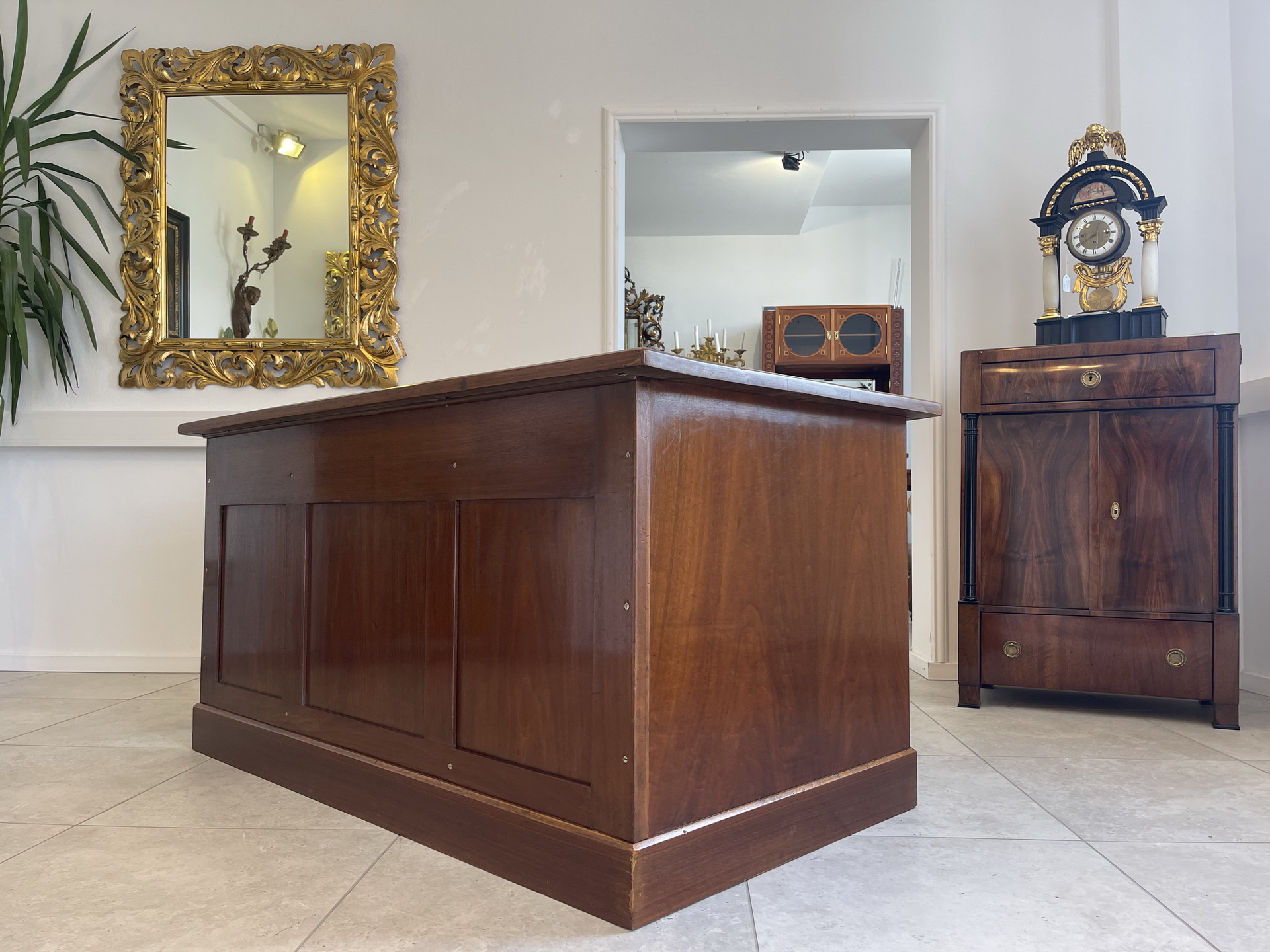 biedermeier_179o0OZMMxz7cTKn Jugendstil Schreibtisch Sekretär Freisteher Originalstück A4290