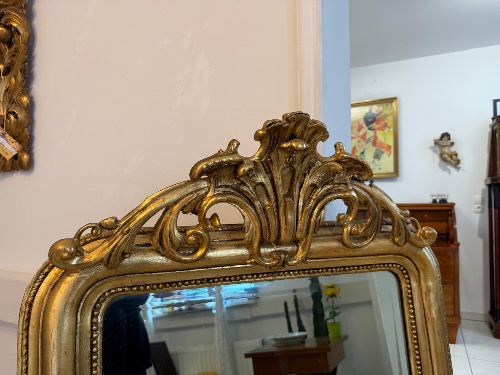 Sale Florentiner Spiegel Barockspiegel Akanthusblattschnitzkunst Altvergoldet G2017