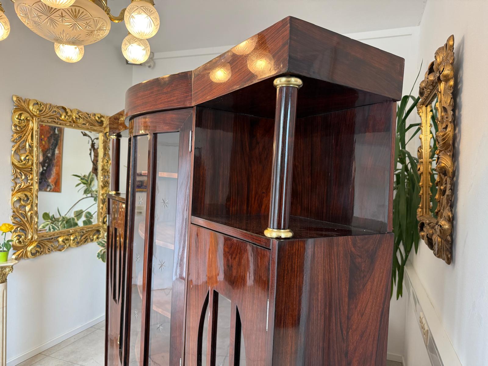 Sale Restaurierte Jugendstil Glasschrank Vitrine Bücherschrank Antiquität G1819