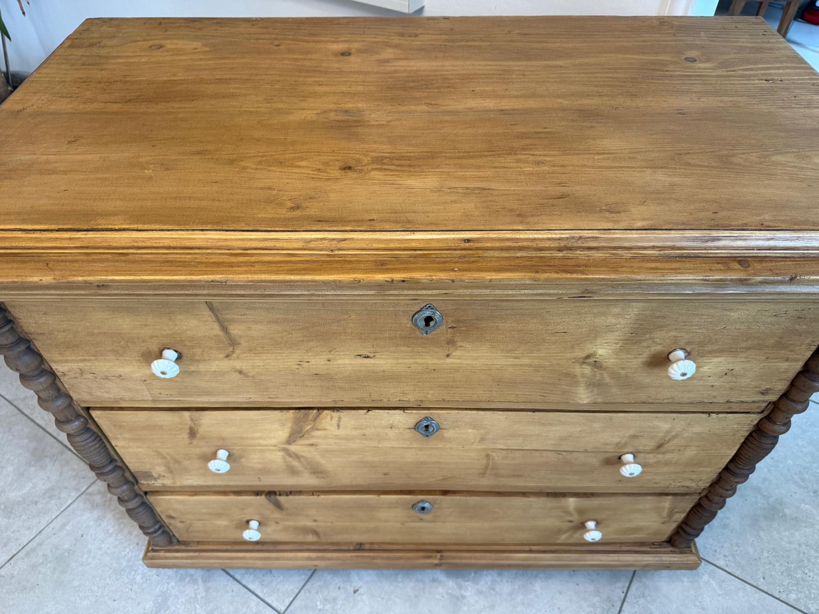 Originale Gründerzeit Kommode Restauriert Weichholz Antik G2078