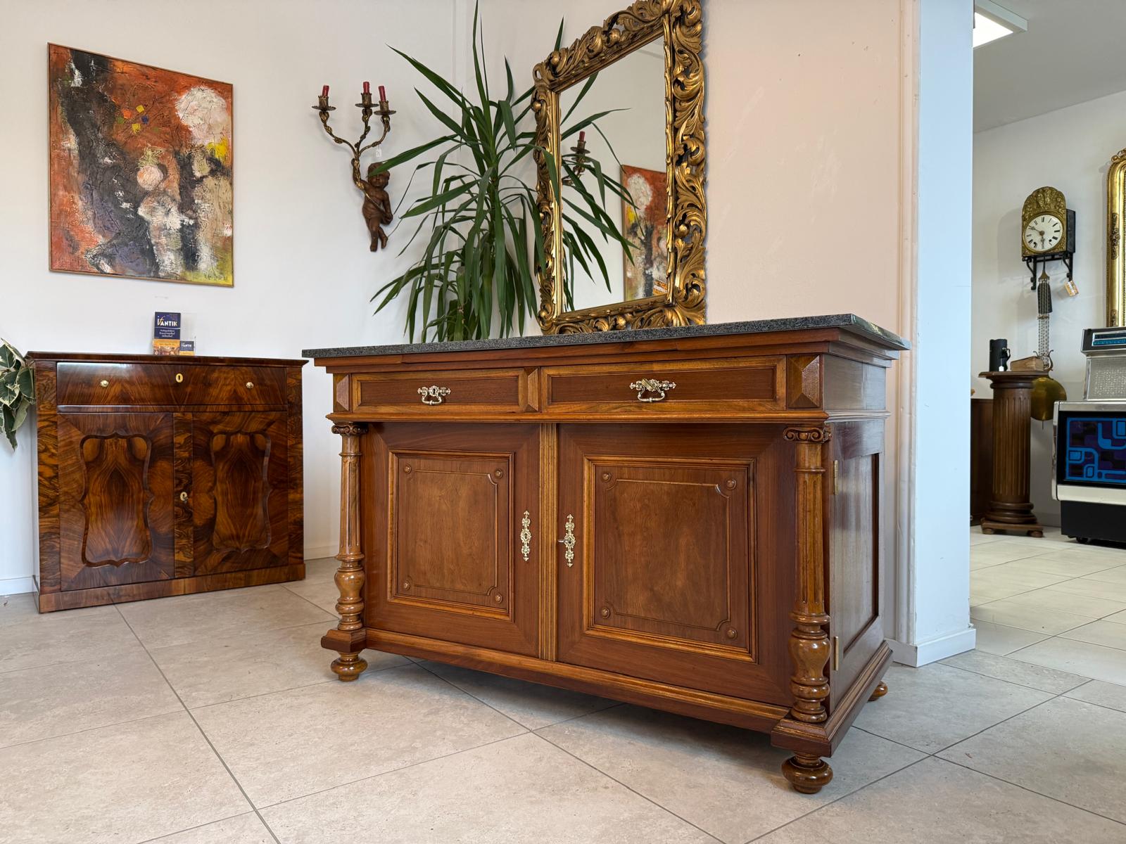 Sale Restaurierte Säulenanrichte Gründerzeit Anrichte Schrank Antiquität D2369-1
