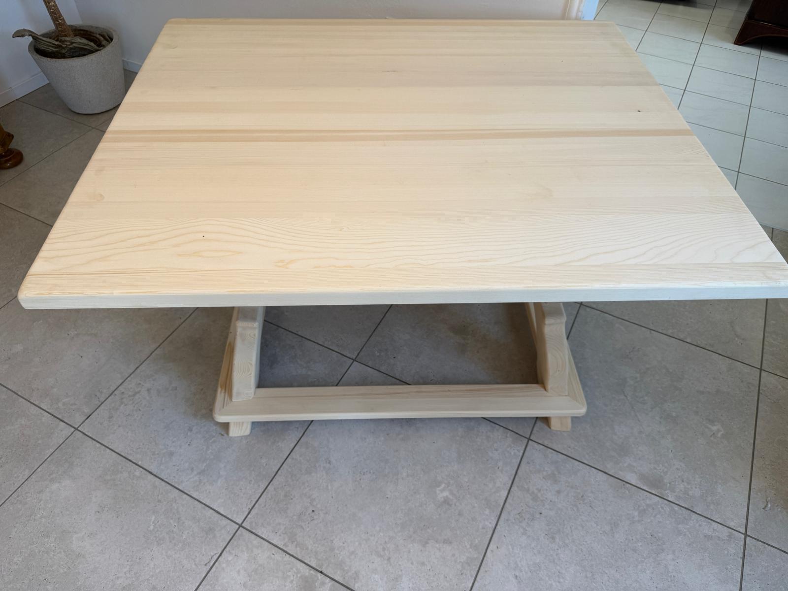 massiver Jogltisch Bauerntisch Naturholz Fichte Hüttentisch 150x120 E1431 Kopie
