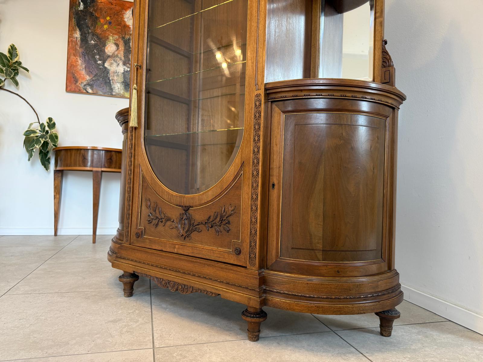 SALE Gründerzeit Vitrine Bücherschrank Sammlervitrine Antiquität G2254