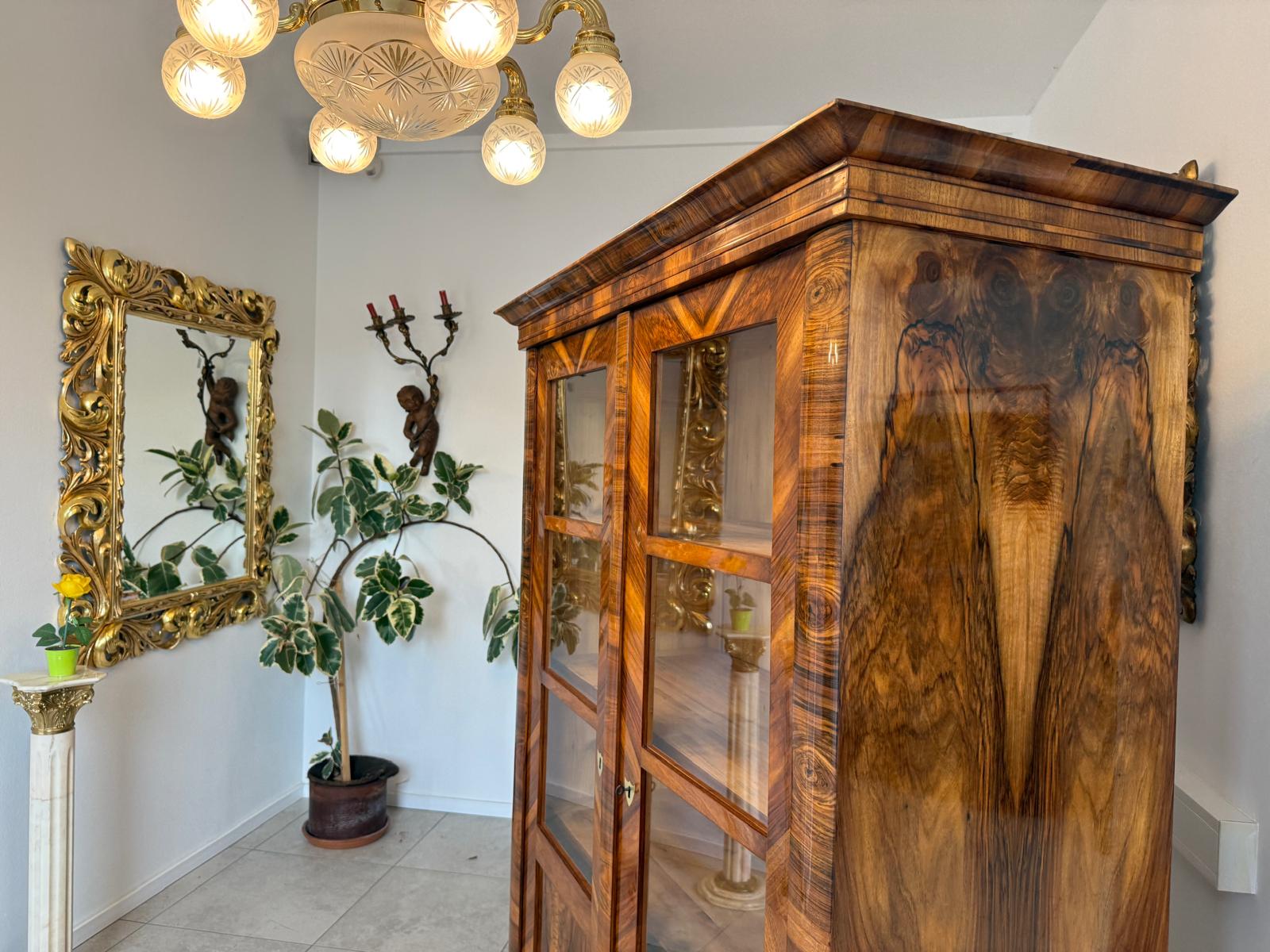 SALE Biedermeier Vitrine Bücherschrank Sammlervitrine Sammlerschrank Antiquität G1817