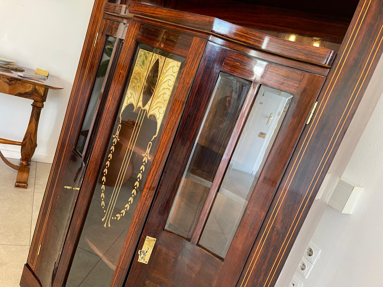 Restauriertes Jugendstil Kredenz Vitrinenschrank  Bücherschrank Traum Antiquität G1443