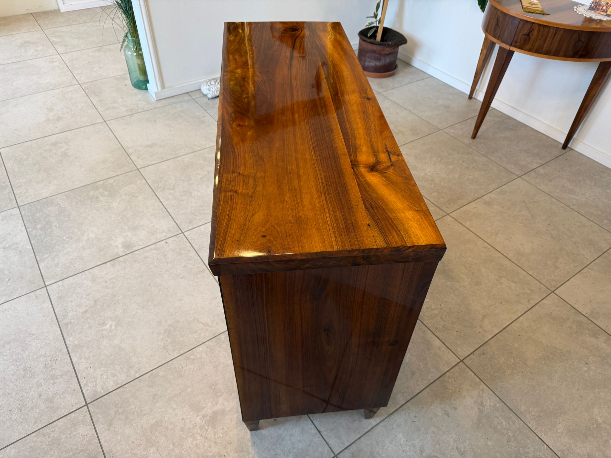 Restaurierte Biedermeier Kommode 3 Ladenkommode Nussholz Antiquität D1044
