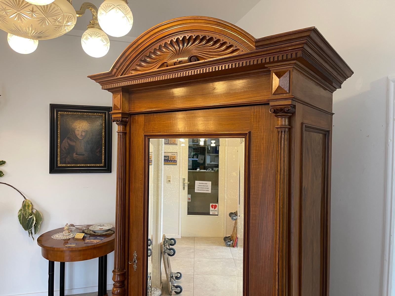 Traum Gründerzeit Kleiderschrank  Spiegelschrank Garderobenschrank Antiquität G1341