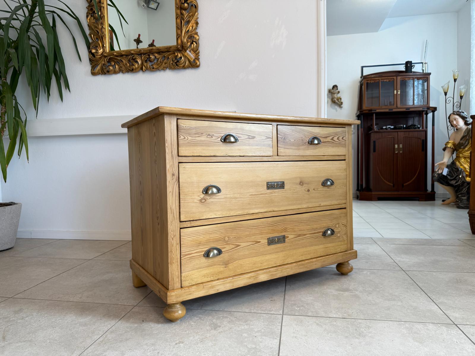 Originale Jugendstil 4 Laden Kommode Anrichte Bauernmöbel G1847