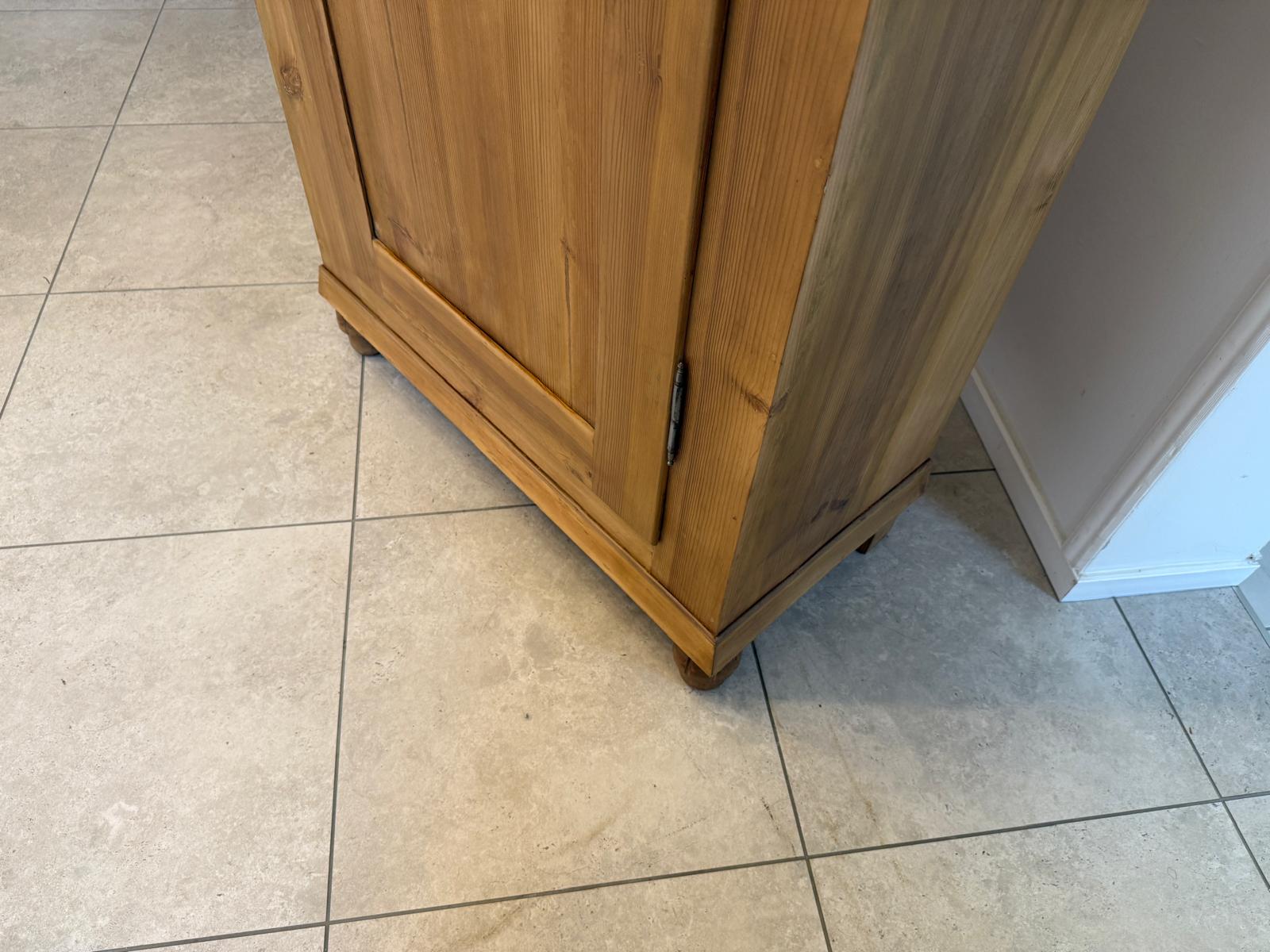 Restaurierter 1 türiger Bauernschrank Biedermeier Naturholzschrank G2261