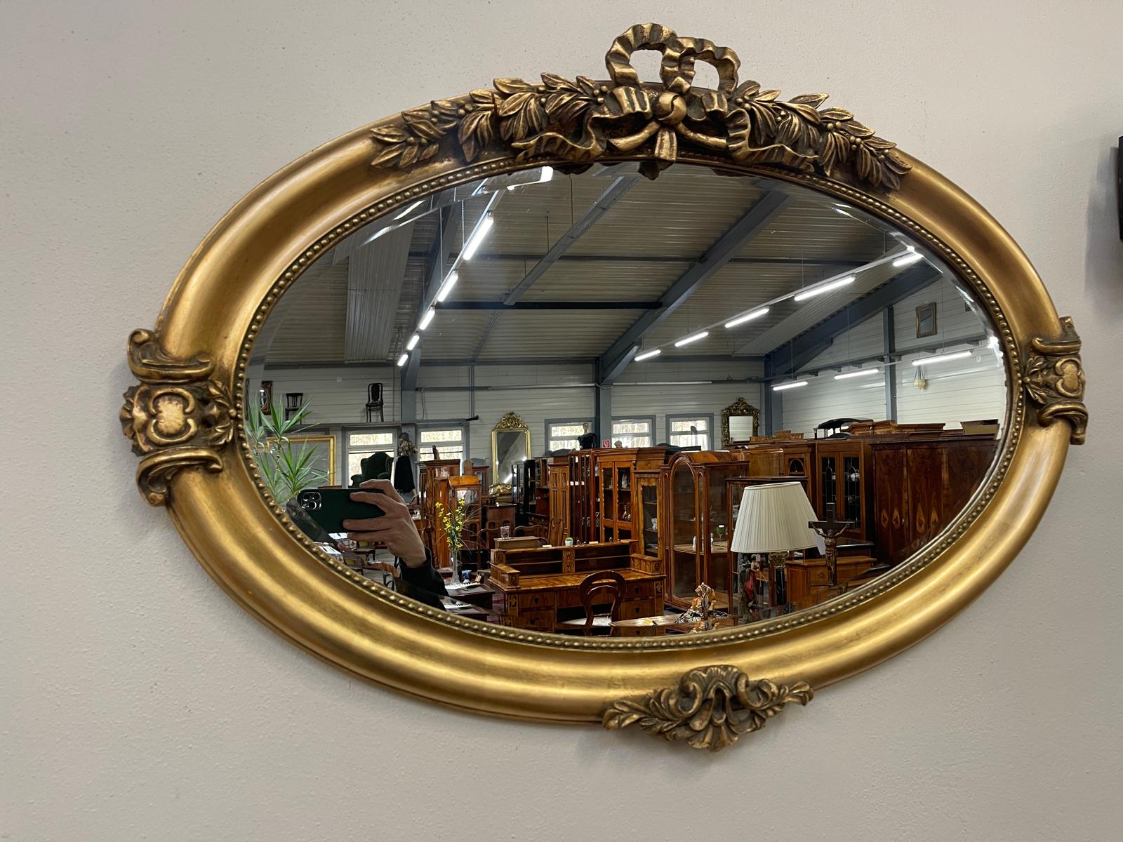 Floraler Wandspiegel Spiegel Barock Stil geschliffen G1225