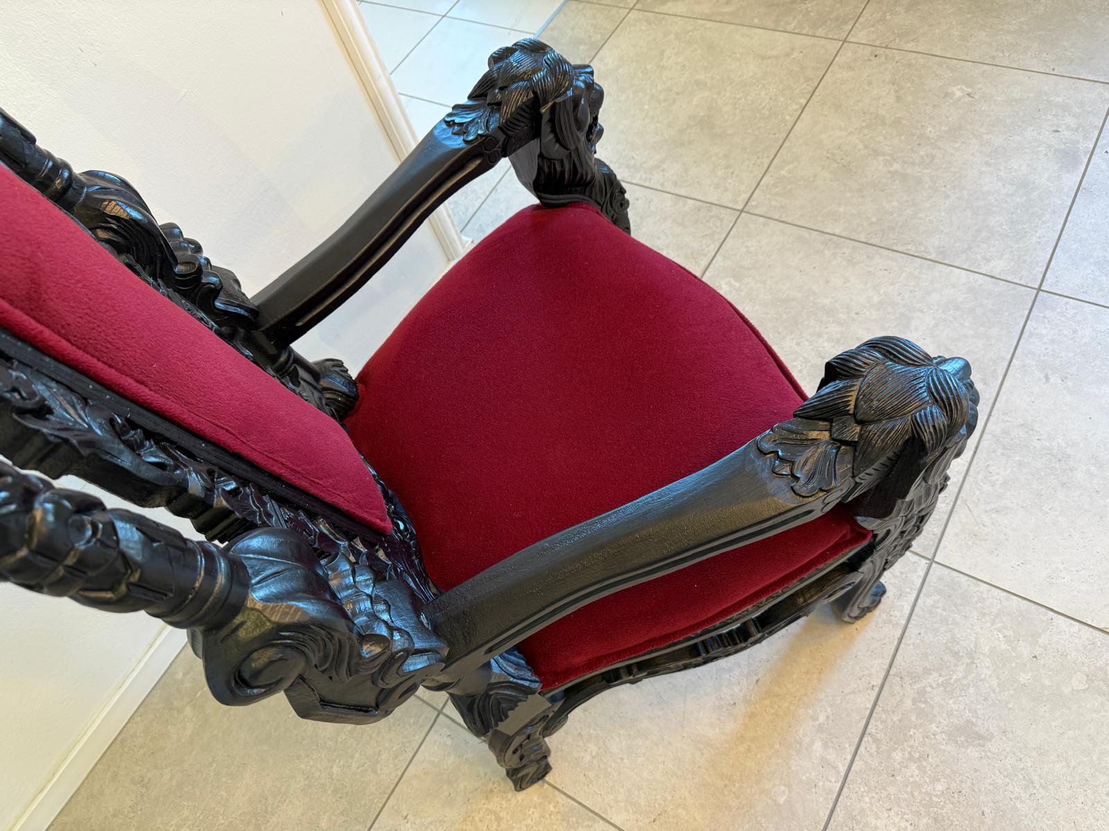 Prachtvoller Fauteuil Stuhl Königssessel Prunksessel Barockstil G2096