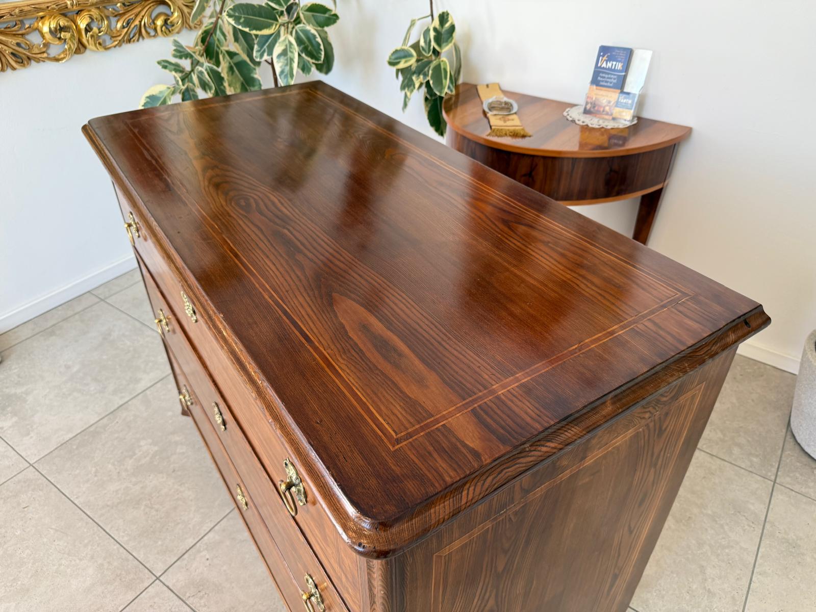 Restaurierte Biedermeier Kommode 3 Ladenkommode Nussholz Antiquität G2213