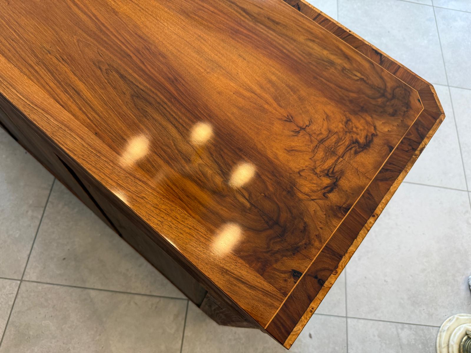 Restaurierte Biedermeier Anrichte Sideboard Antiquität Nussholz G1836-1