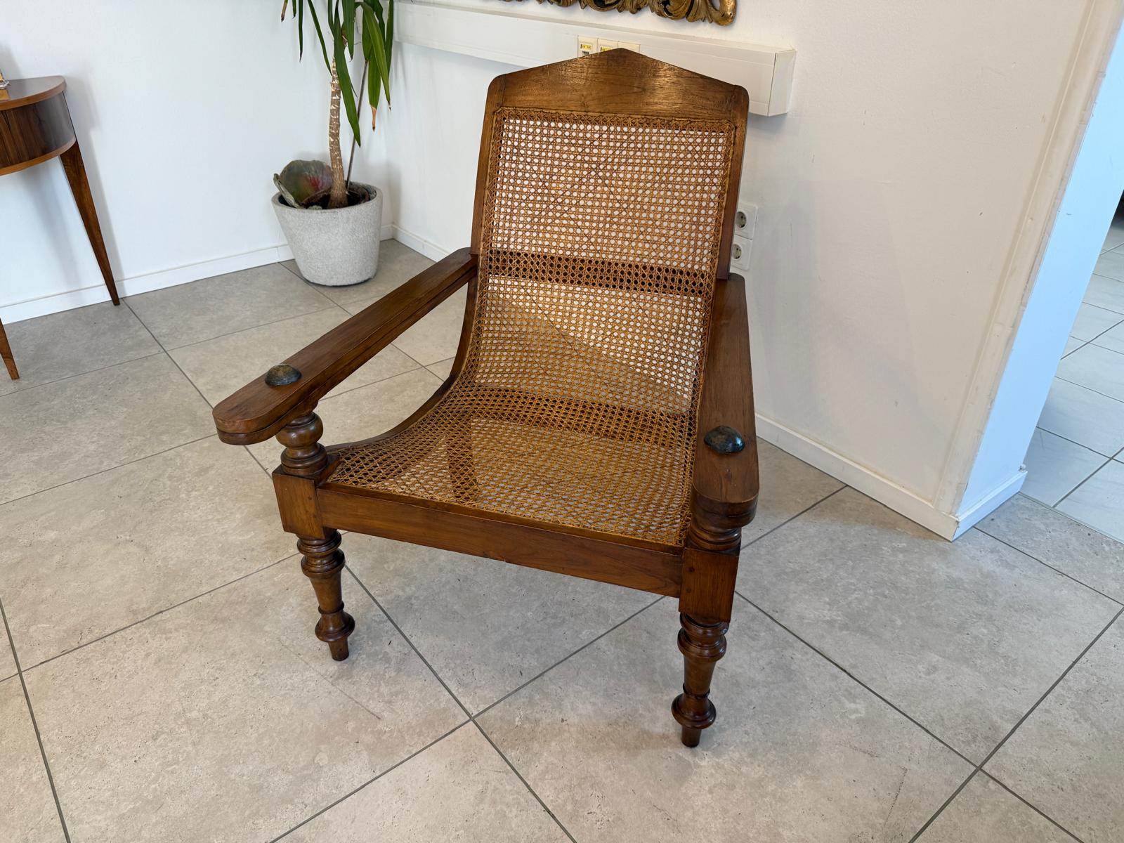 originaler Biedermeier Fauteuil Brokatkstoff Armlehnstuhl Intarsiert Nr. 8499