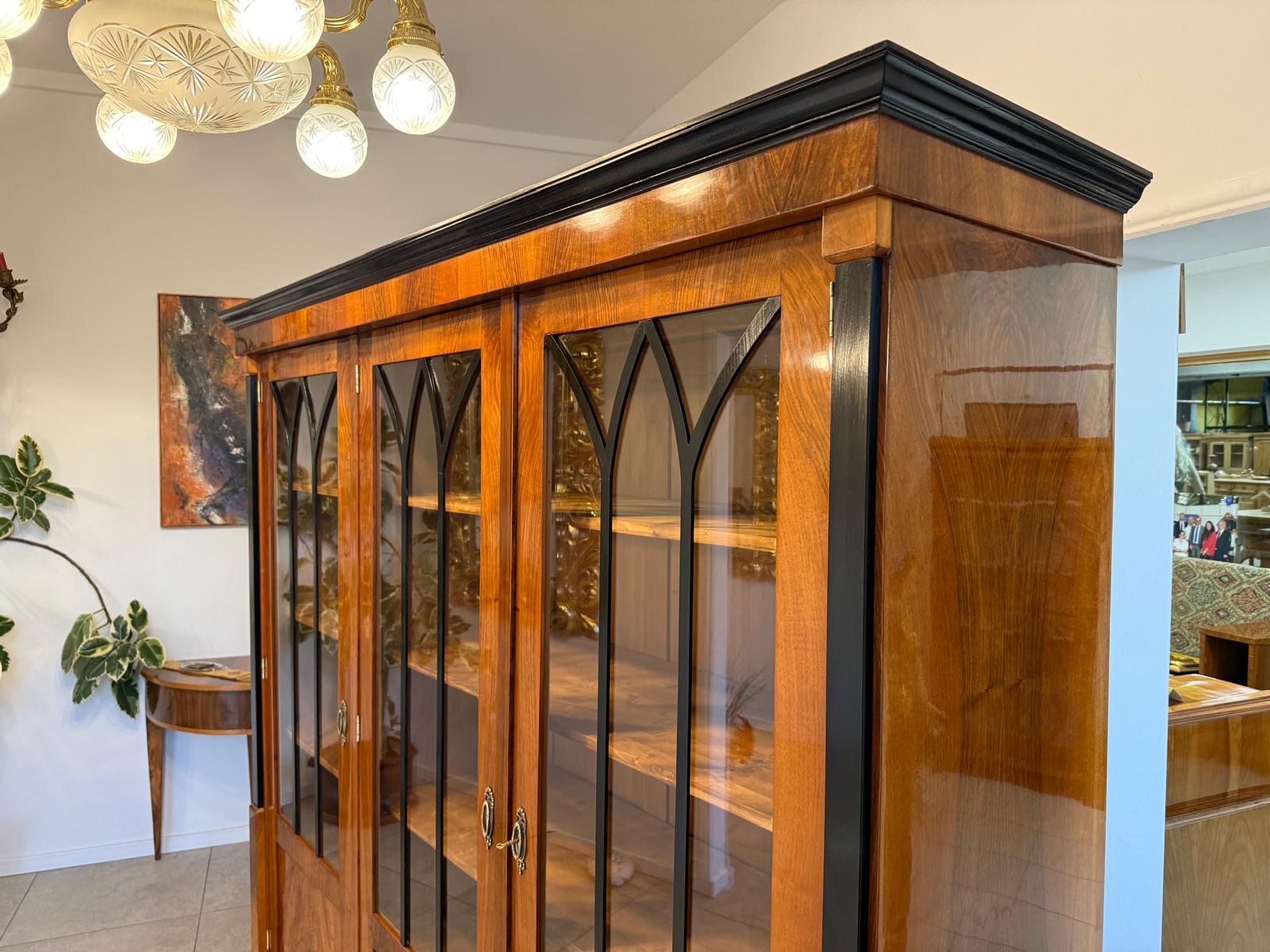 SALE Restaurierte Biedermeier Vitrine Bücherschrank ANTIQUITÄT G2352