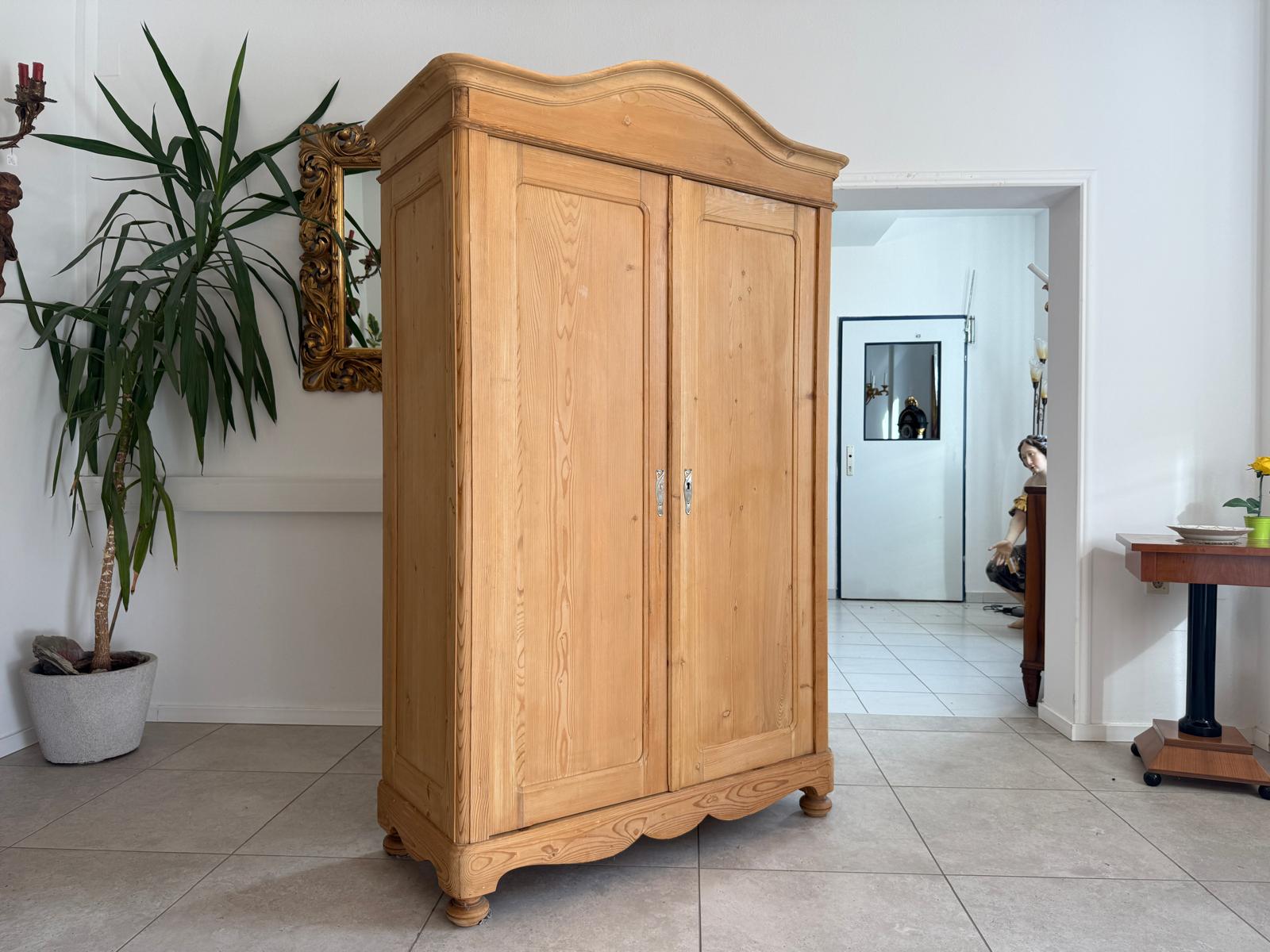 Originaler Gründerzeit Biedermeier Bauernschrank Naturholzschrank G2063