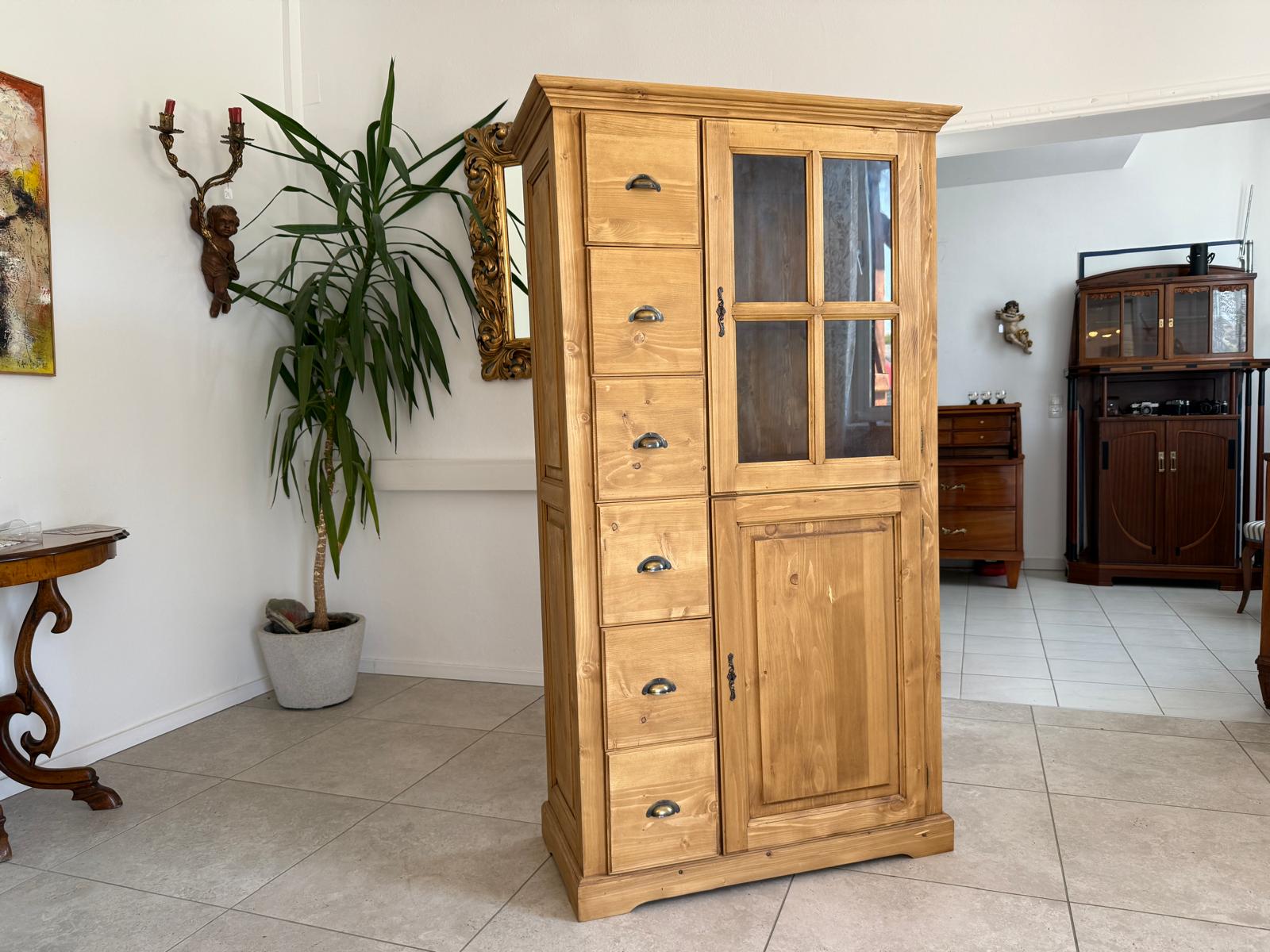Anrichte Almerschrank Kommode Vitrinenschrank Bauernschrank G1777